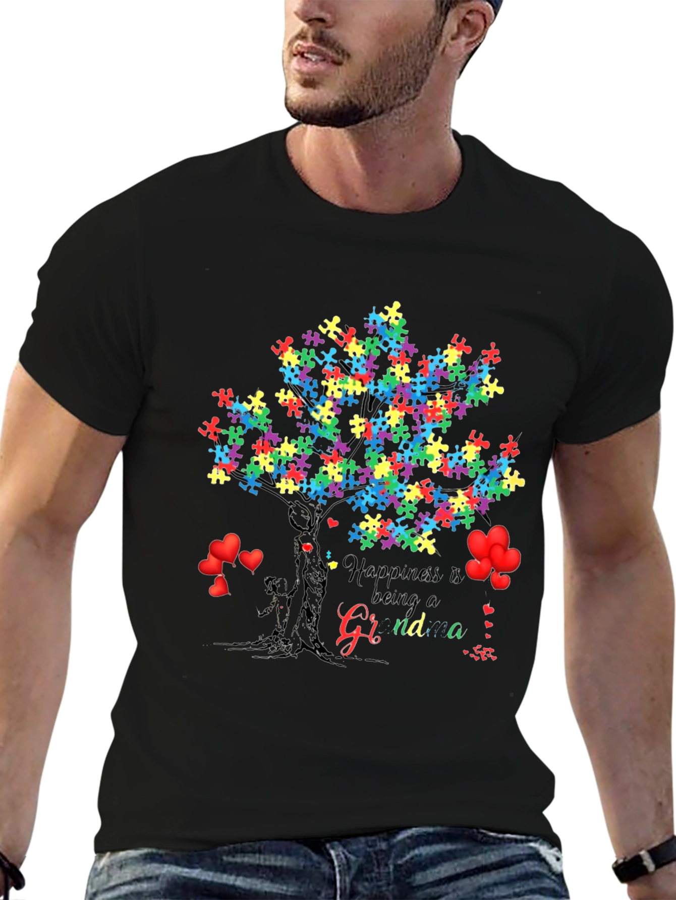 Happiness Autism Grandma T-Shirt