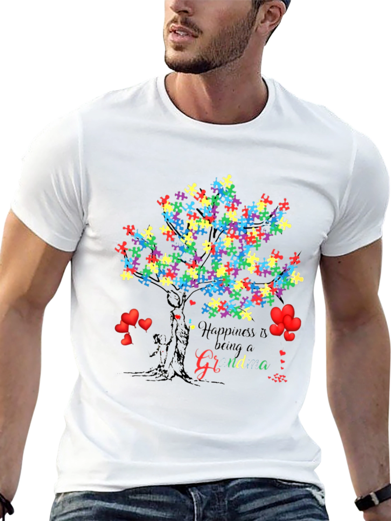 Happiness Autism Grandma T-Shirt