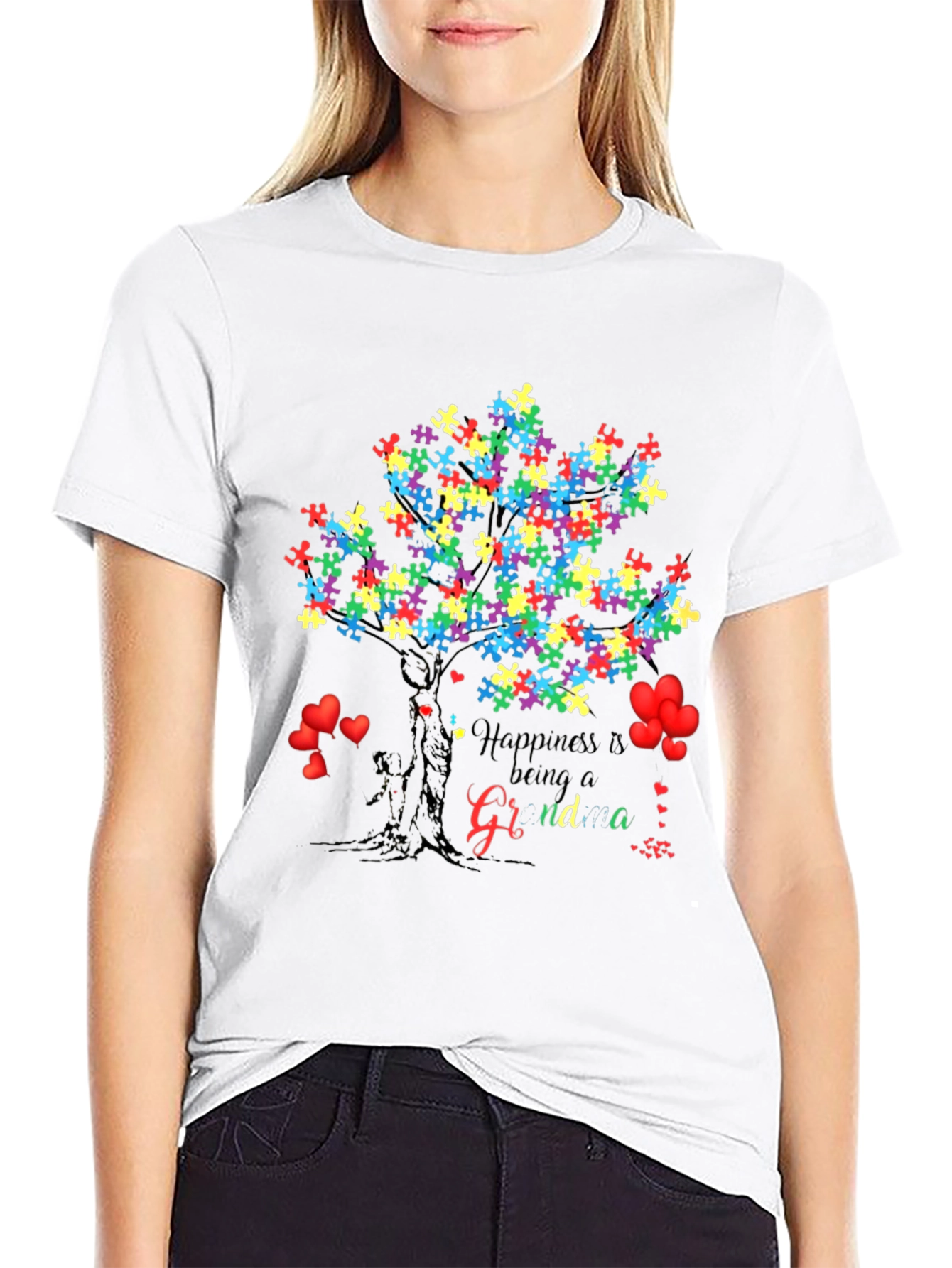 Happiness Autism Grandma T-Shirt