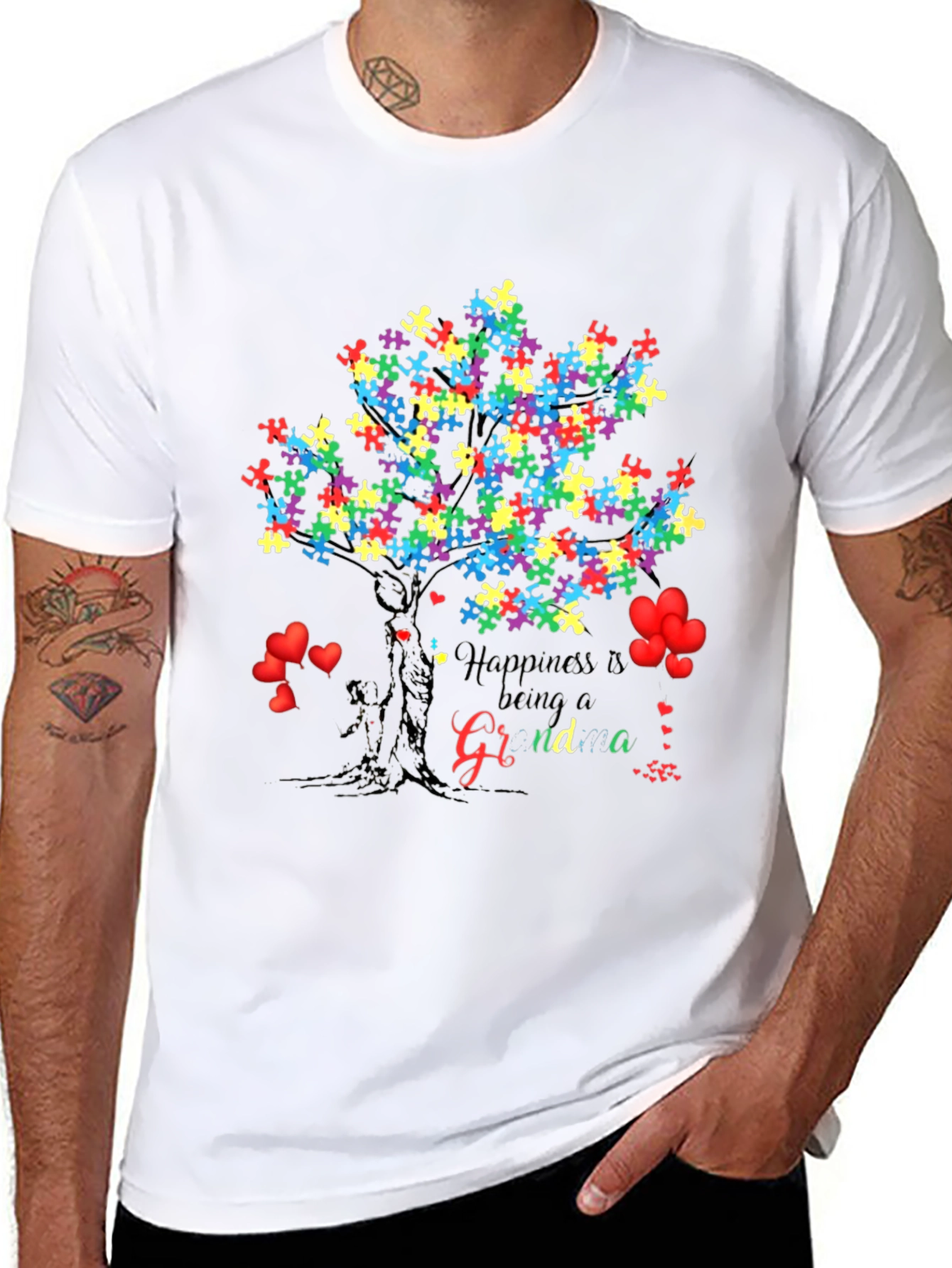Happiness Autism Grandma T-Shirt