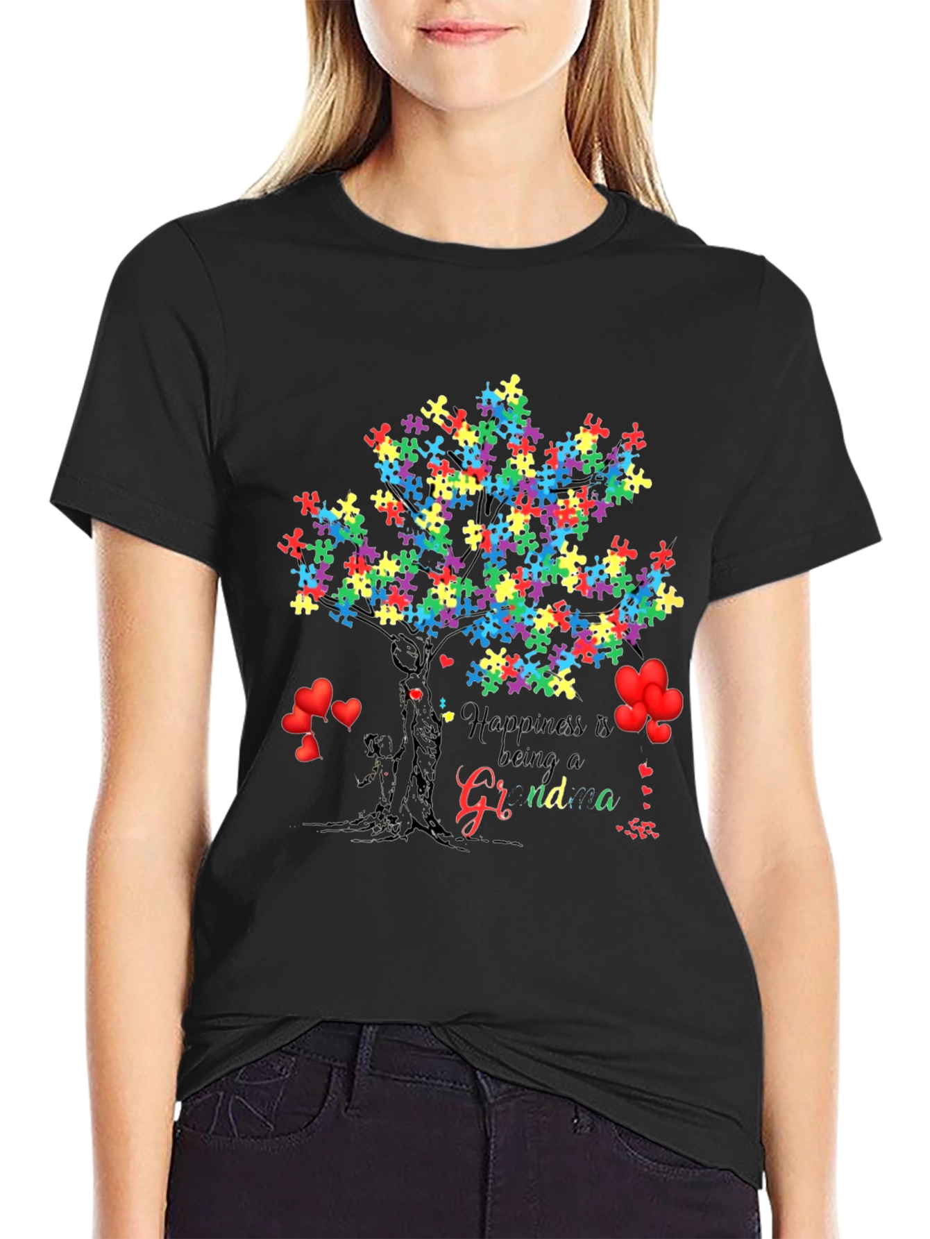 Happiness Autism Grandma T-Shirt