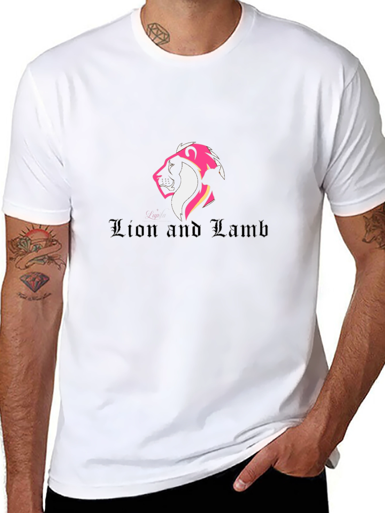 Lion and Lamb Graphic Black Tee