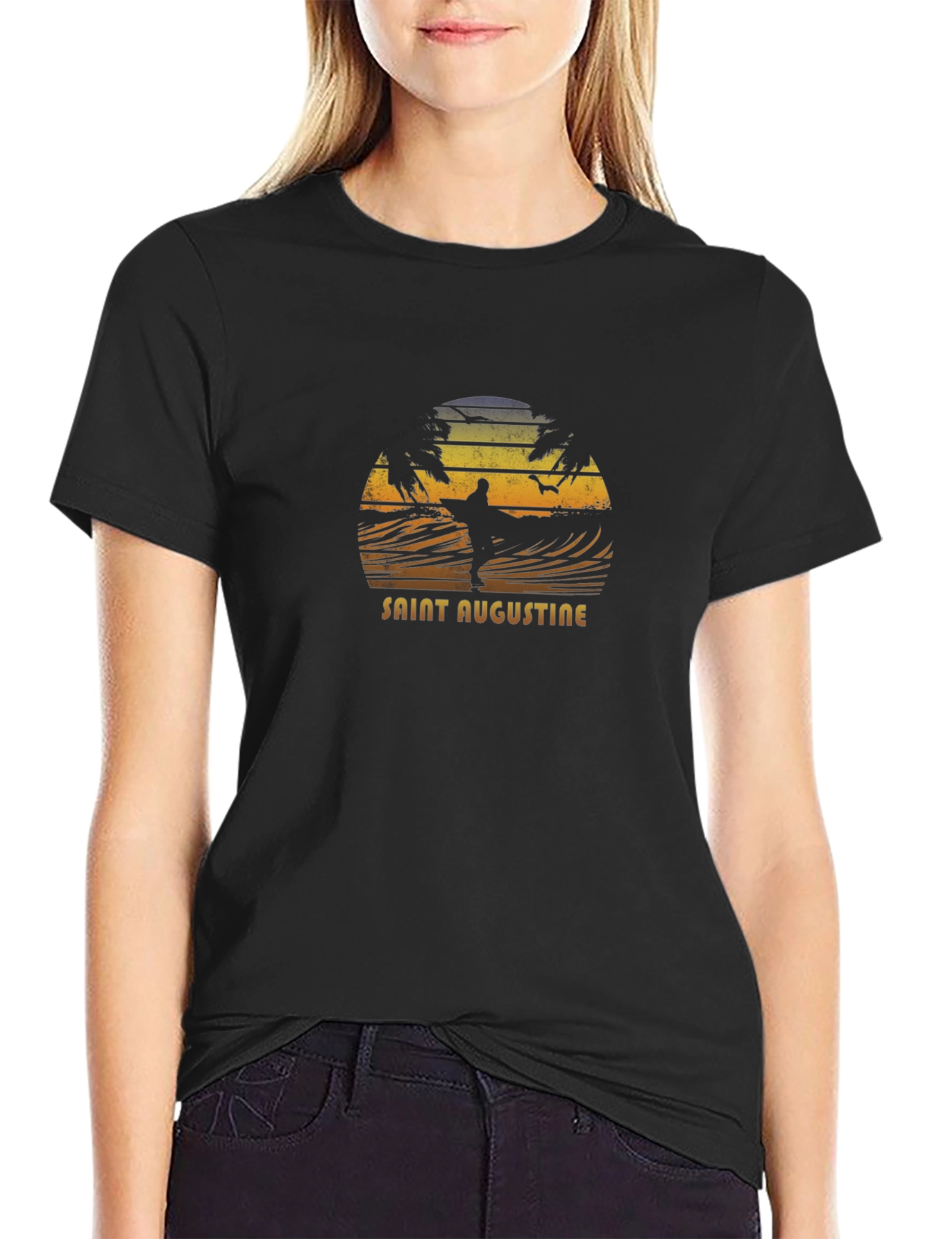 Saint Augustine Surfer Graphic T-Shirt