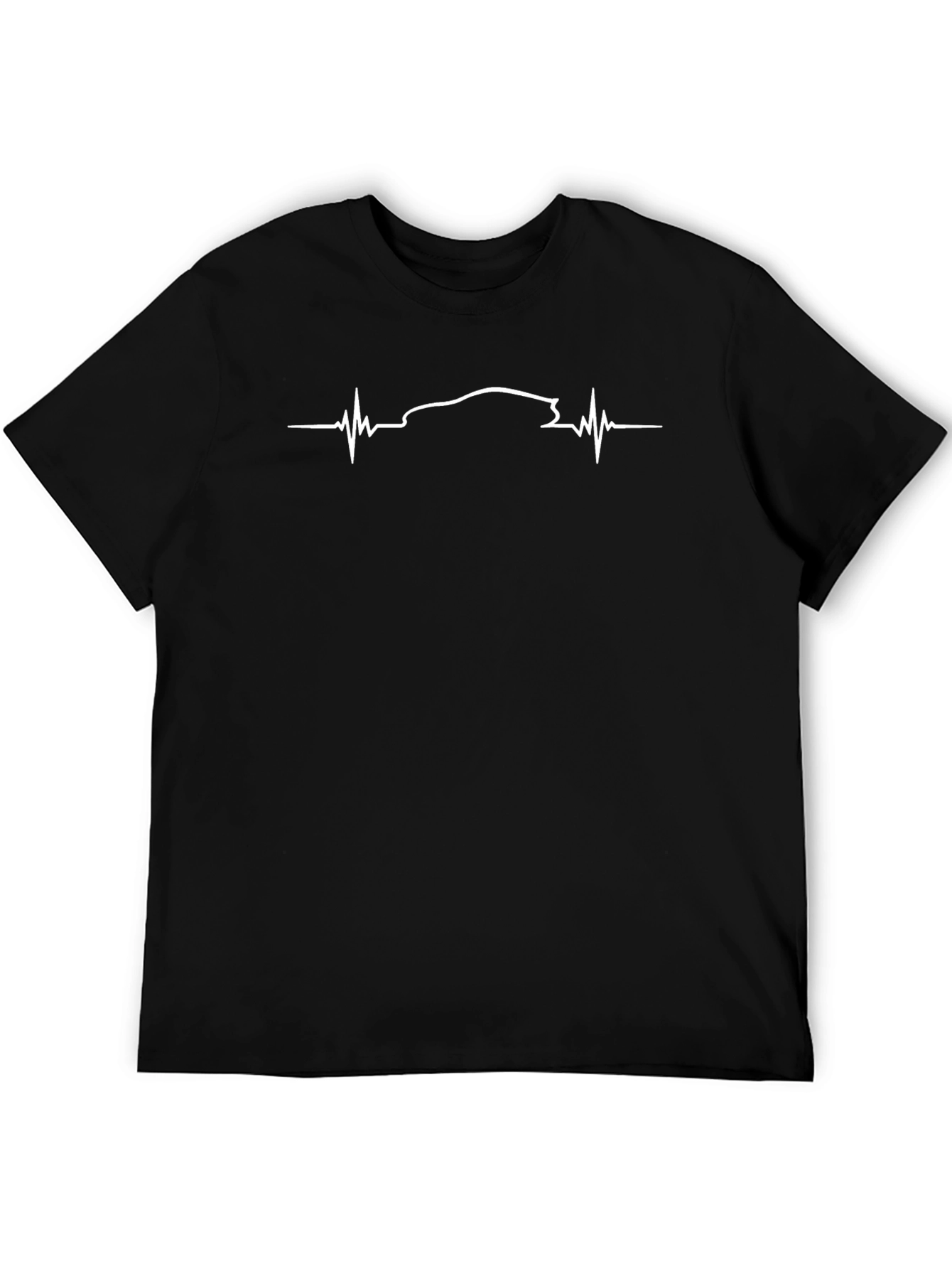 Car Heartbeat T-Shirt - Black