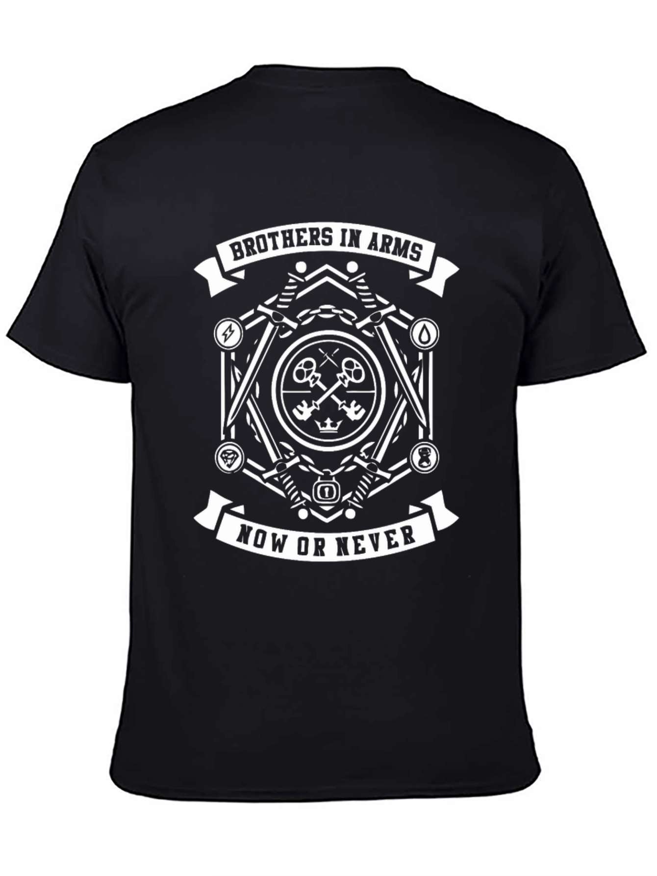 Brothers in Arms Black Graphic T-Shirt