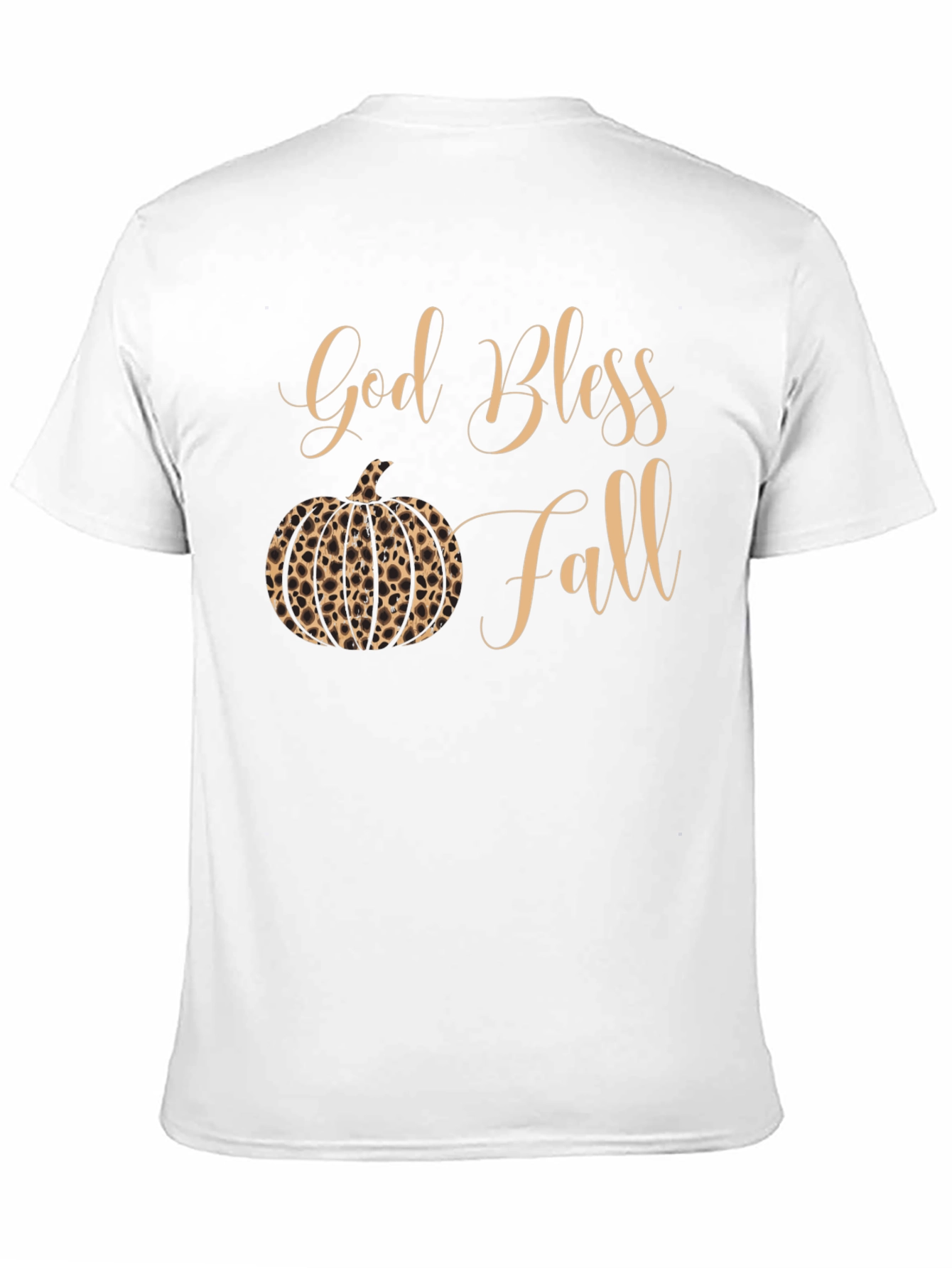 God Bless Fall Leopard Pumpkin T-Shirt