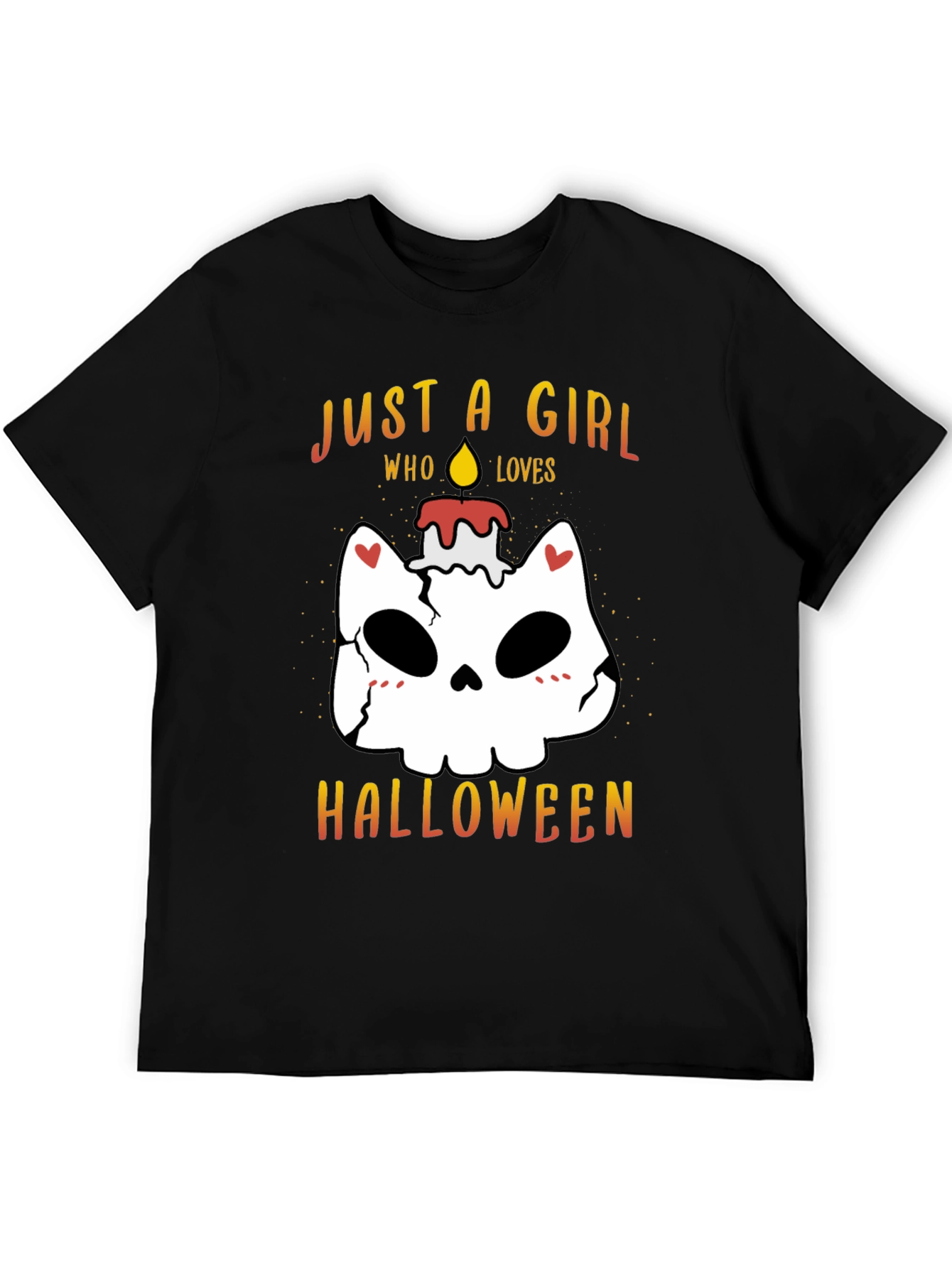 Halloween Girl Skull Candle T-Shirt