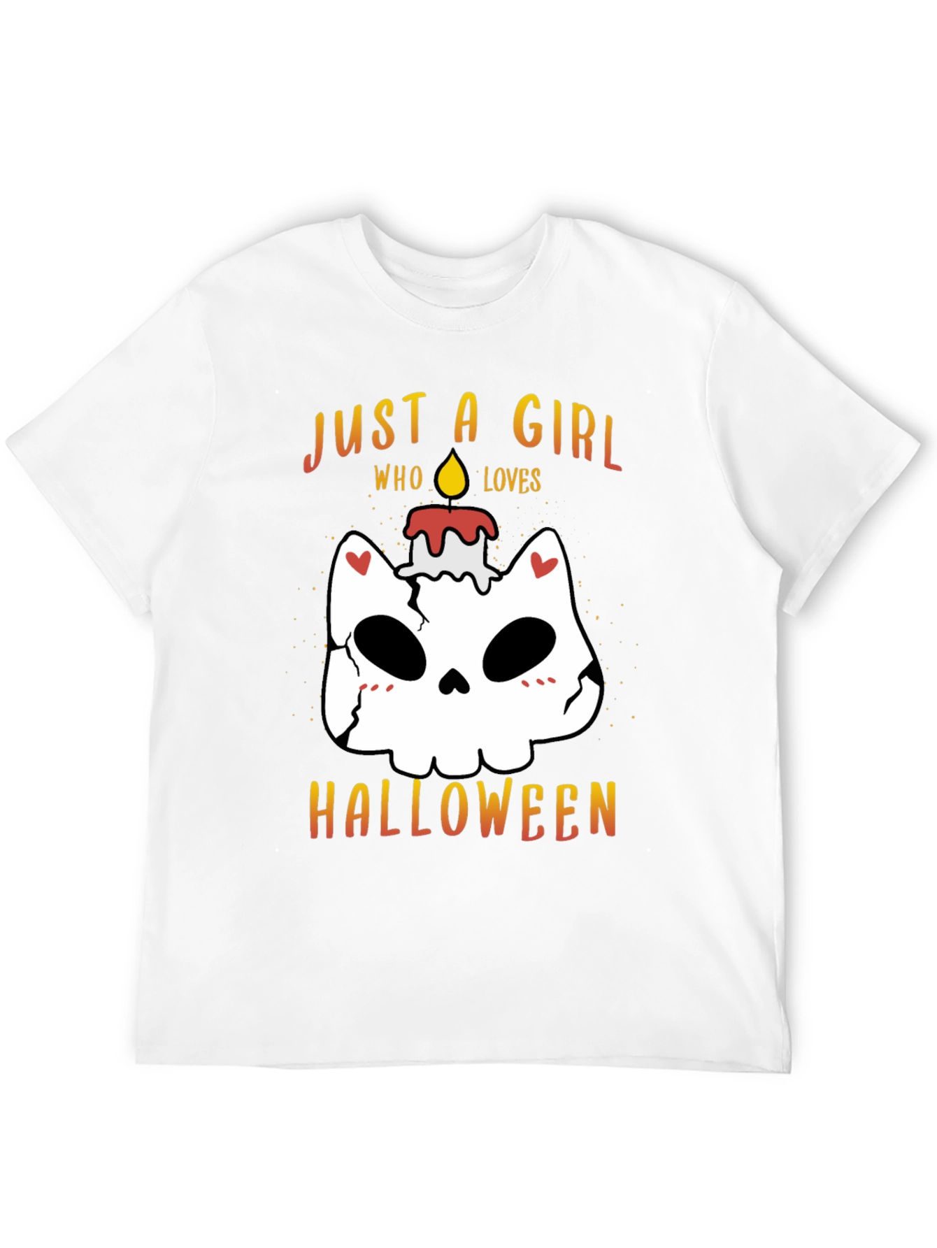 Halloween Girl Skull Candle T-Shirt