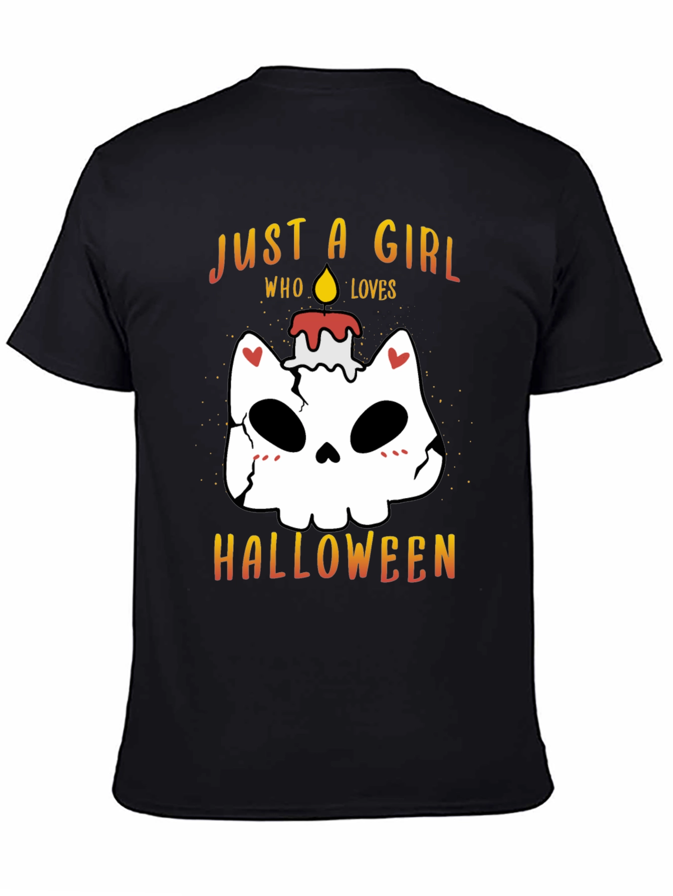 Halloween Girl Skull Candle T-Shirt
