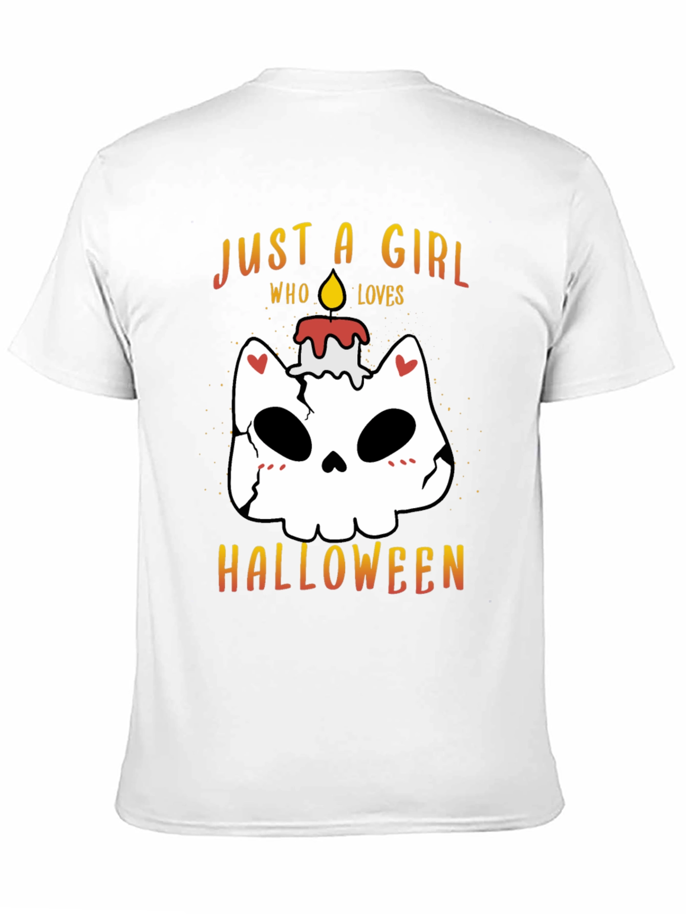 Halloween Girl Skull Candle T-Shirt