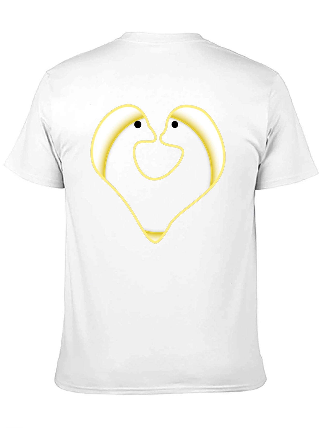 Black T-Shirt with Abstract Heart Design