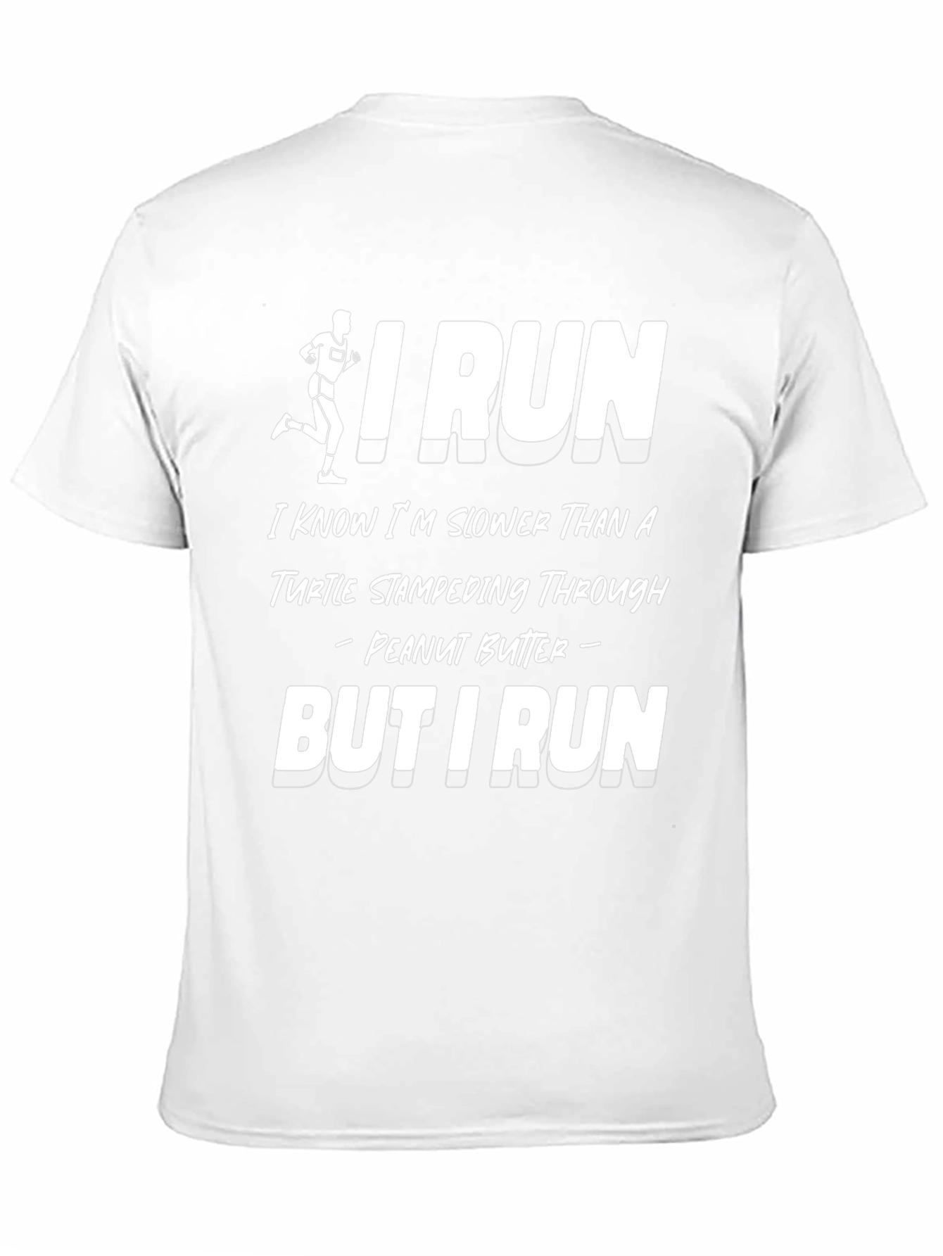 Funny Running T-Shirt - Turtle Stampeding Through Peanut Butter