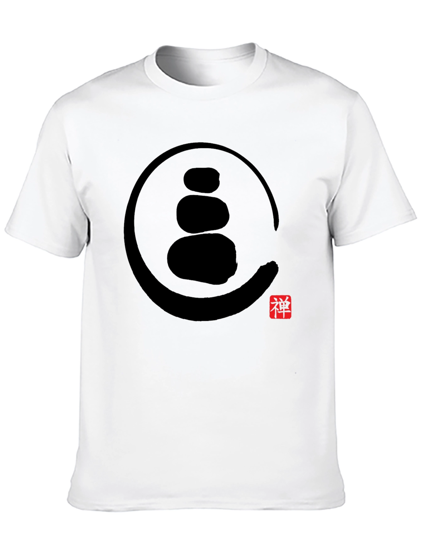 Zen Rock Stack Graphic Tee - Black