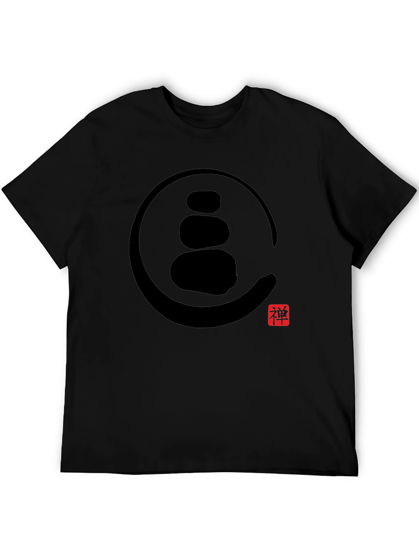 Zen Rock Stack Graphic Tee - Black