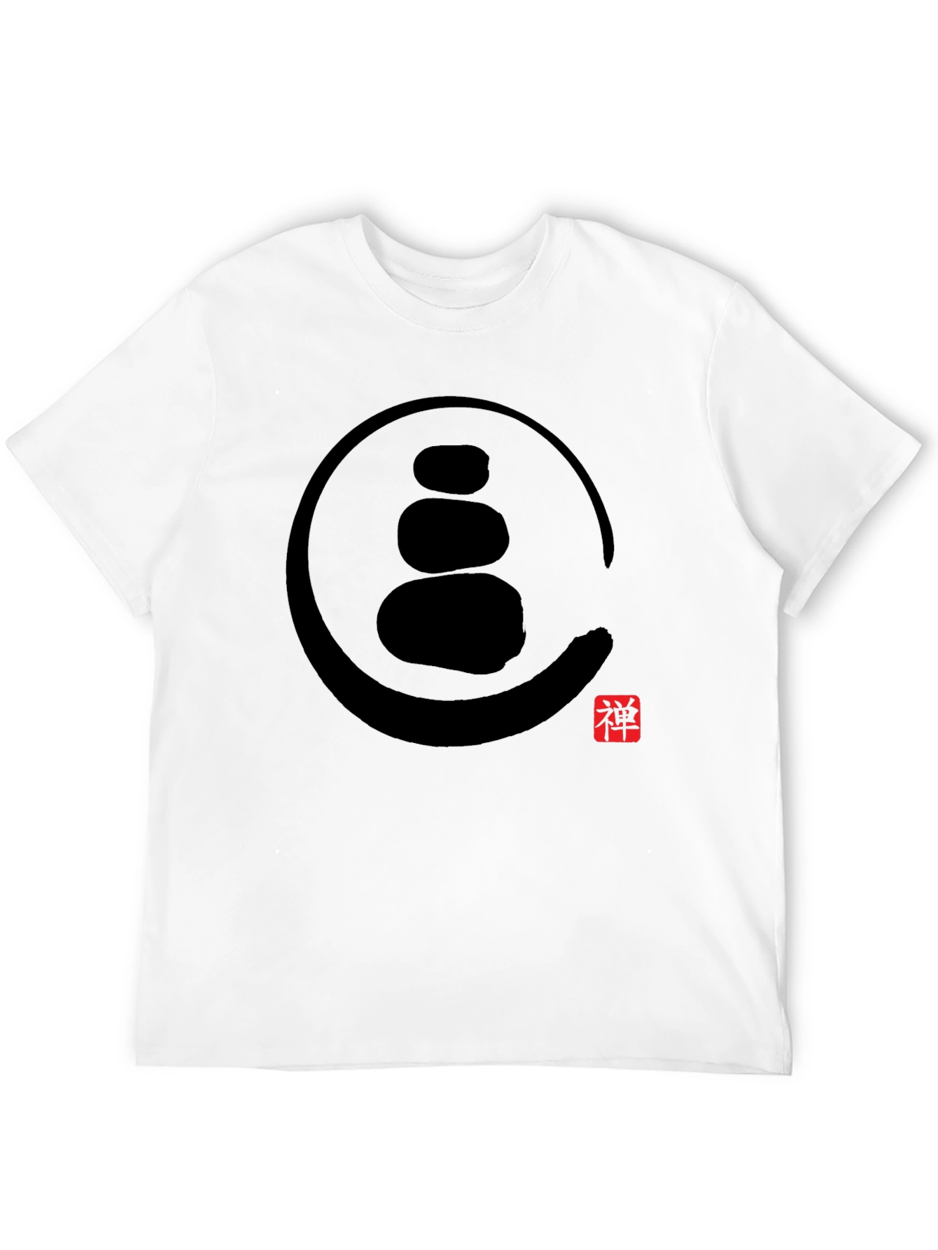 Zen Rock Stack Graphic Tee - Black