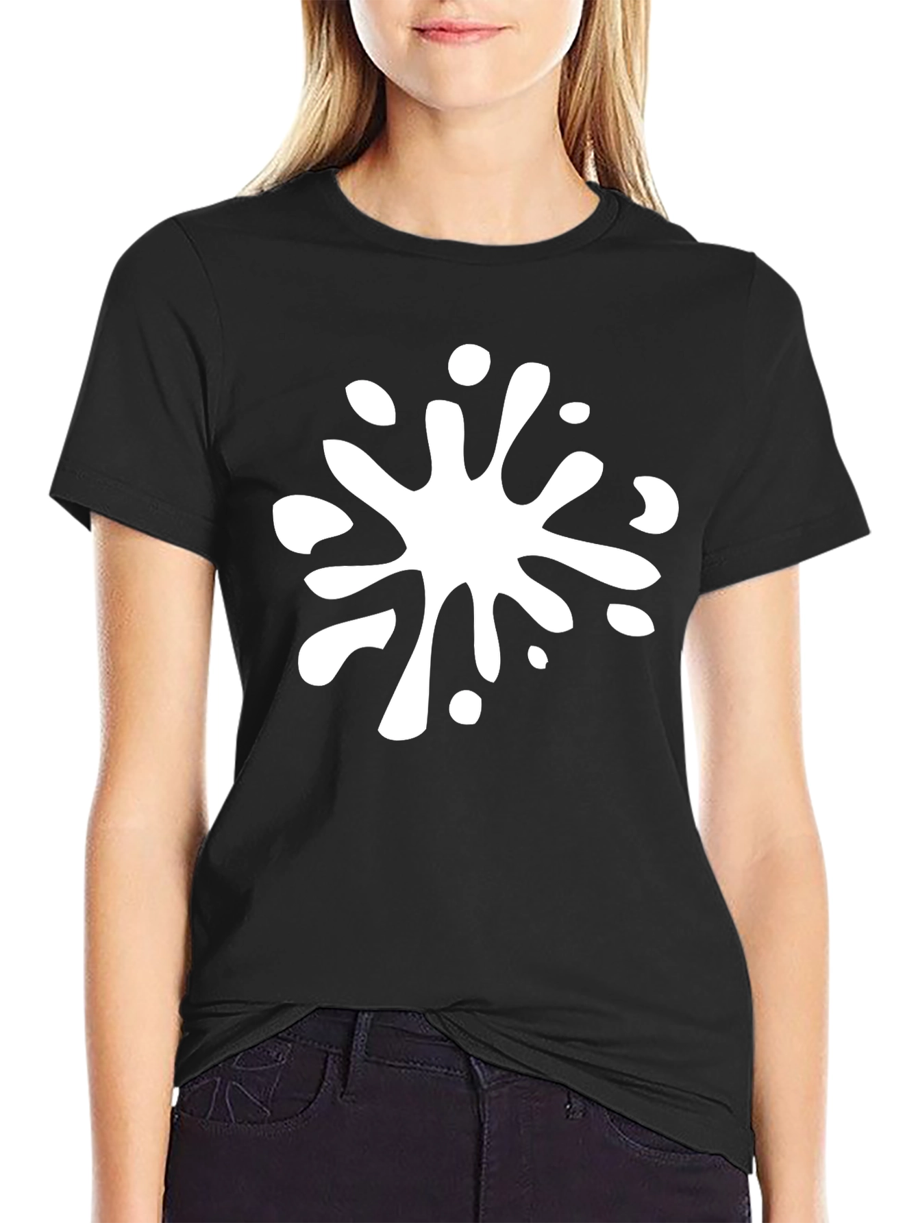 Cool Ink Splatter Black T-Shirt