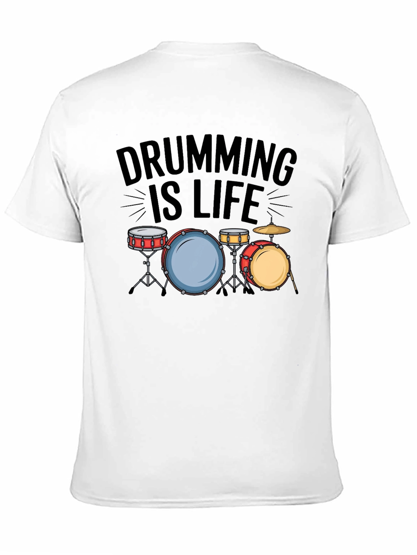 Drumming is Life Black T-Shirt - Musician Tee