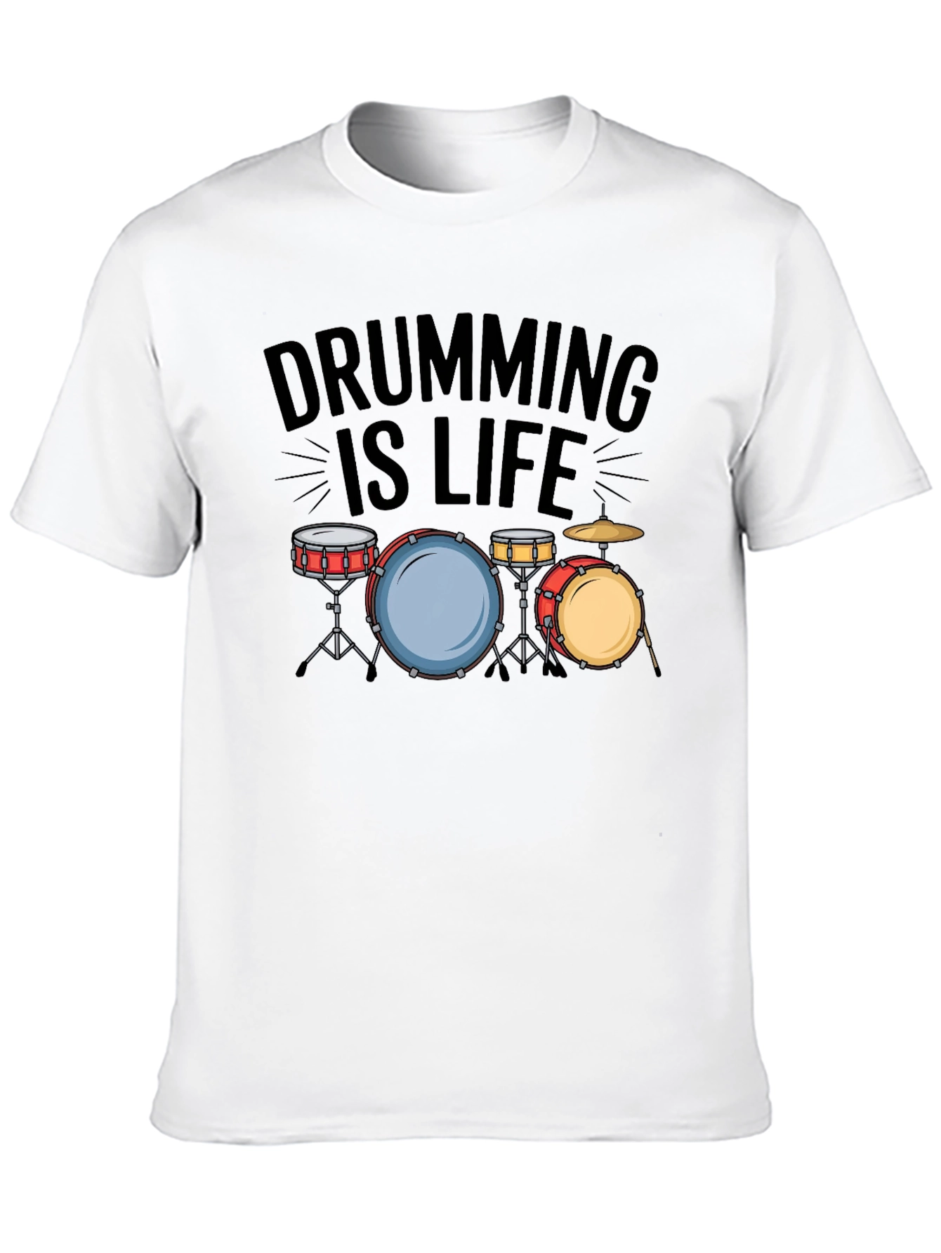 Drumming is Life Black T-Shirt - Musician Tee
