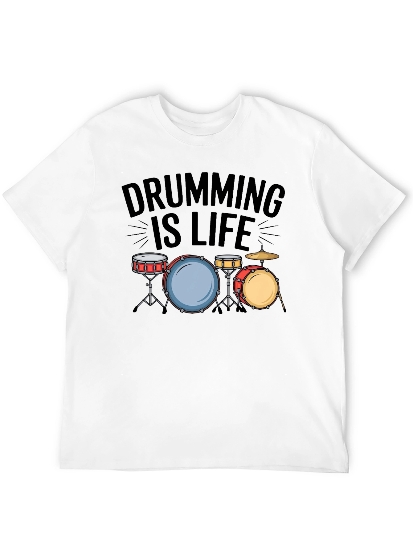 Drumming is Life Black T-Shirt - Musician Tee