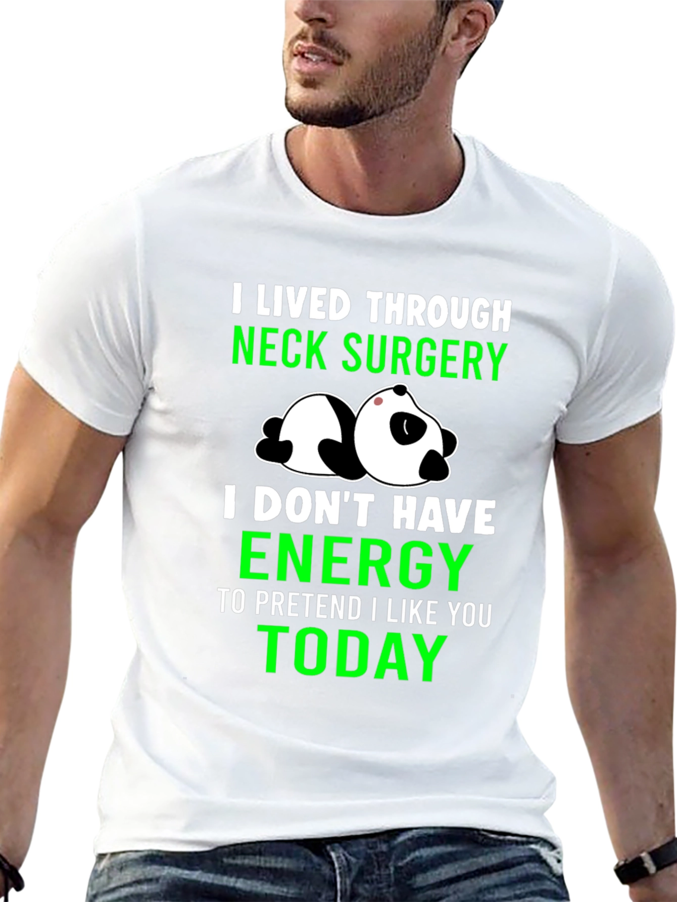 Neck Surgery Survivor Panda T-Shirt