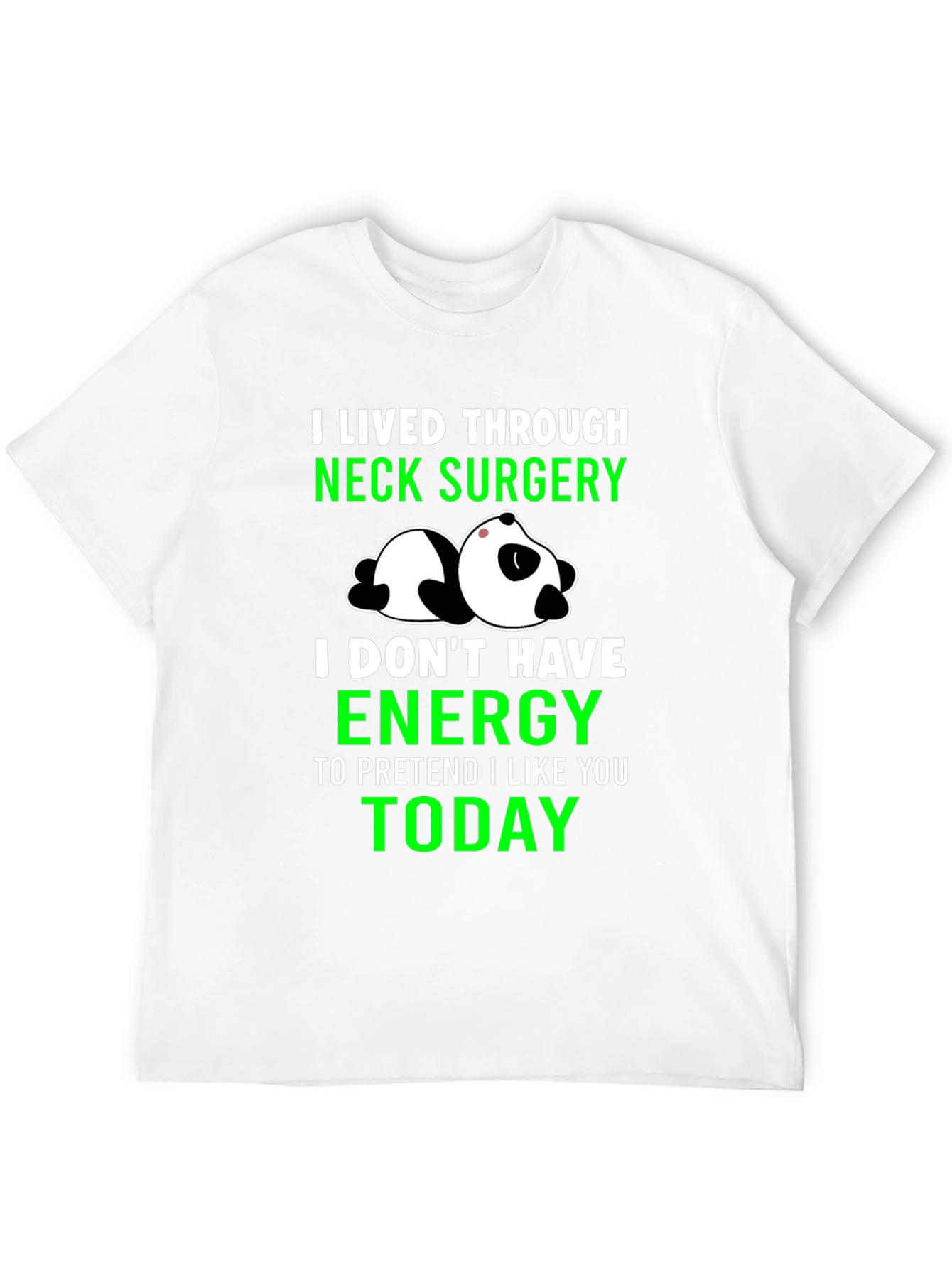 Neck Surgery Survivor Panda T-Shirt