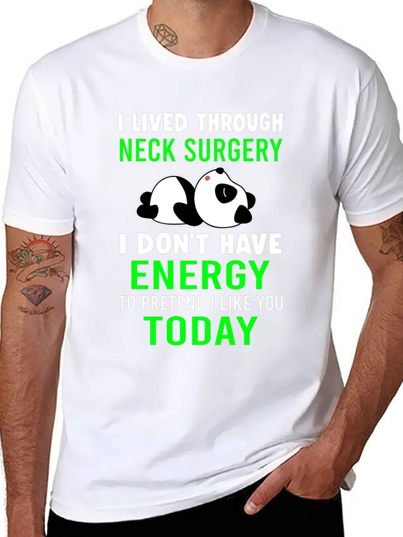 Neck Surgery Survivor Panda T-Shirt