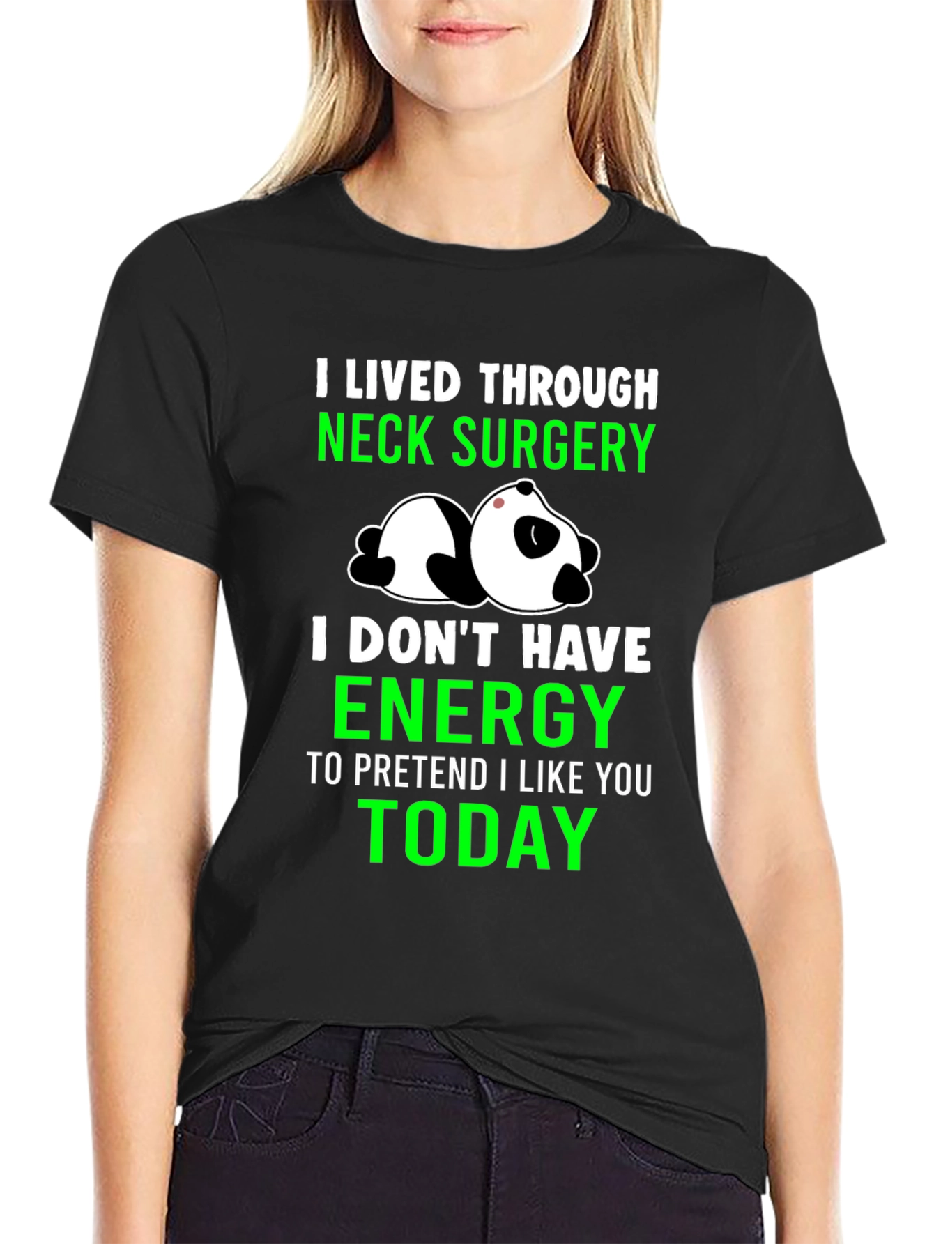 Neck Surgery Survivor Panda T-Shirt