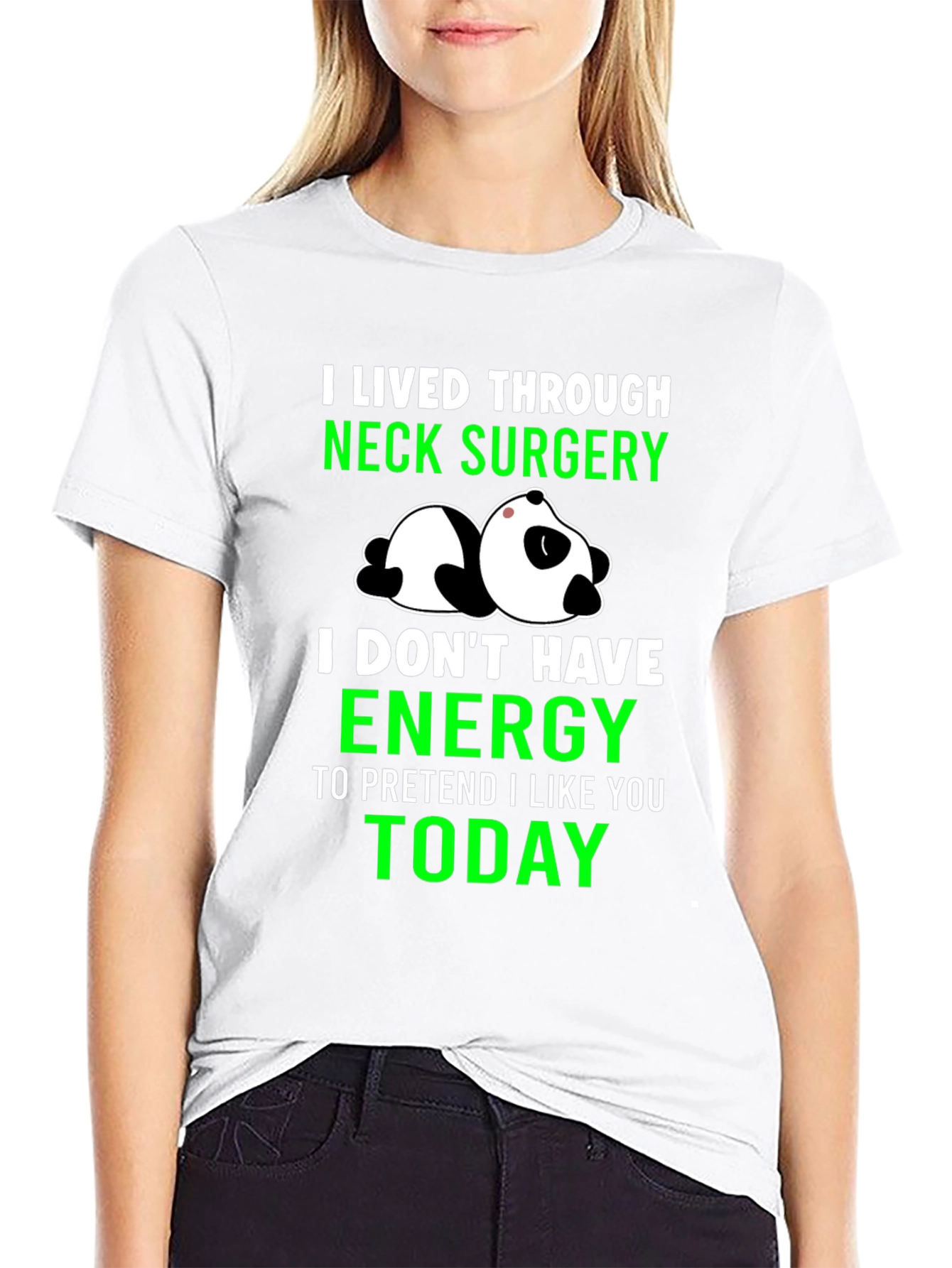 Neck Surgery Survivor Panda T-Shirt
