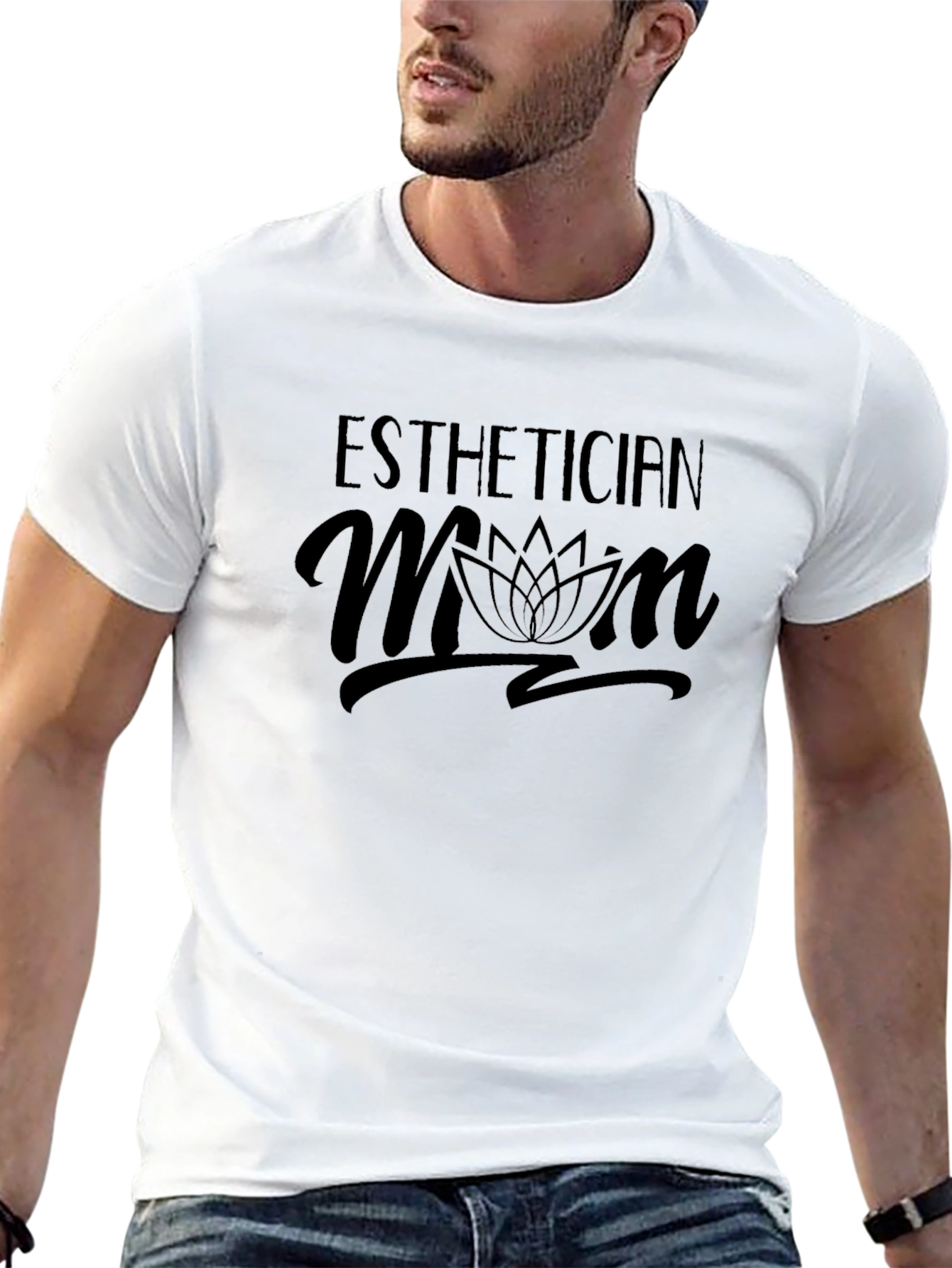 Esthetician Mom Black Graphic Tee