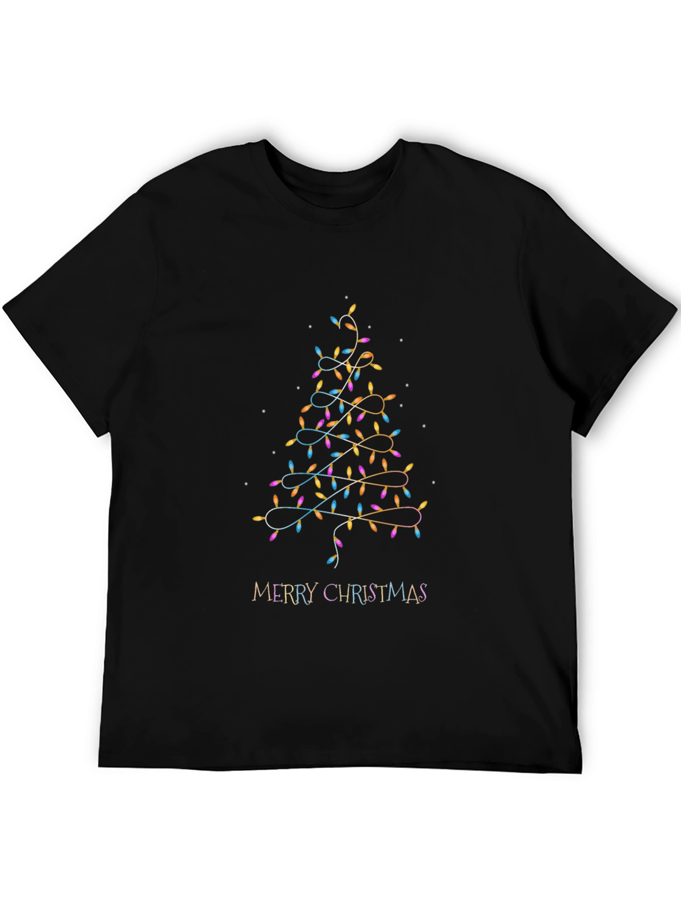 Festive Christmas Tree Lights Graphic Tee