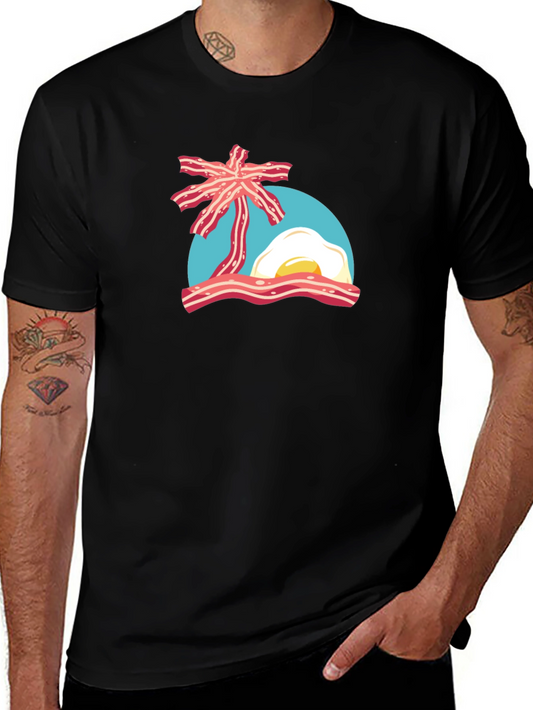 Bacon & Egg Island Graphic Tee - Unique Foodie Shirt