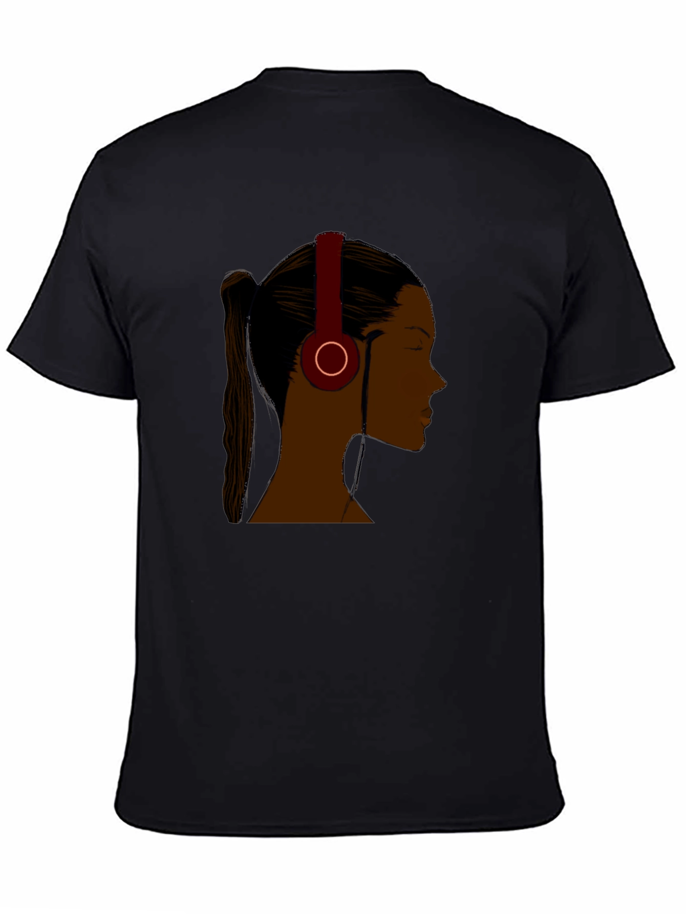 Headphones Tee - Stylish Graphic Print Comfort