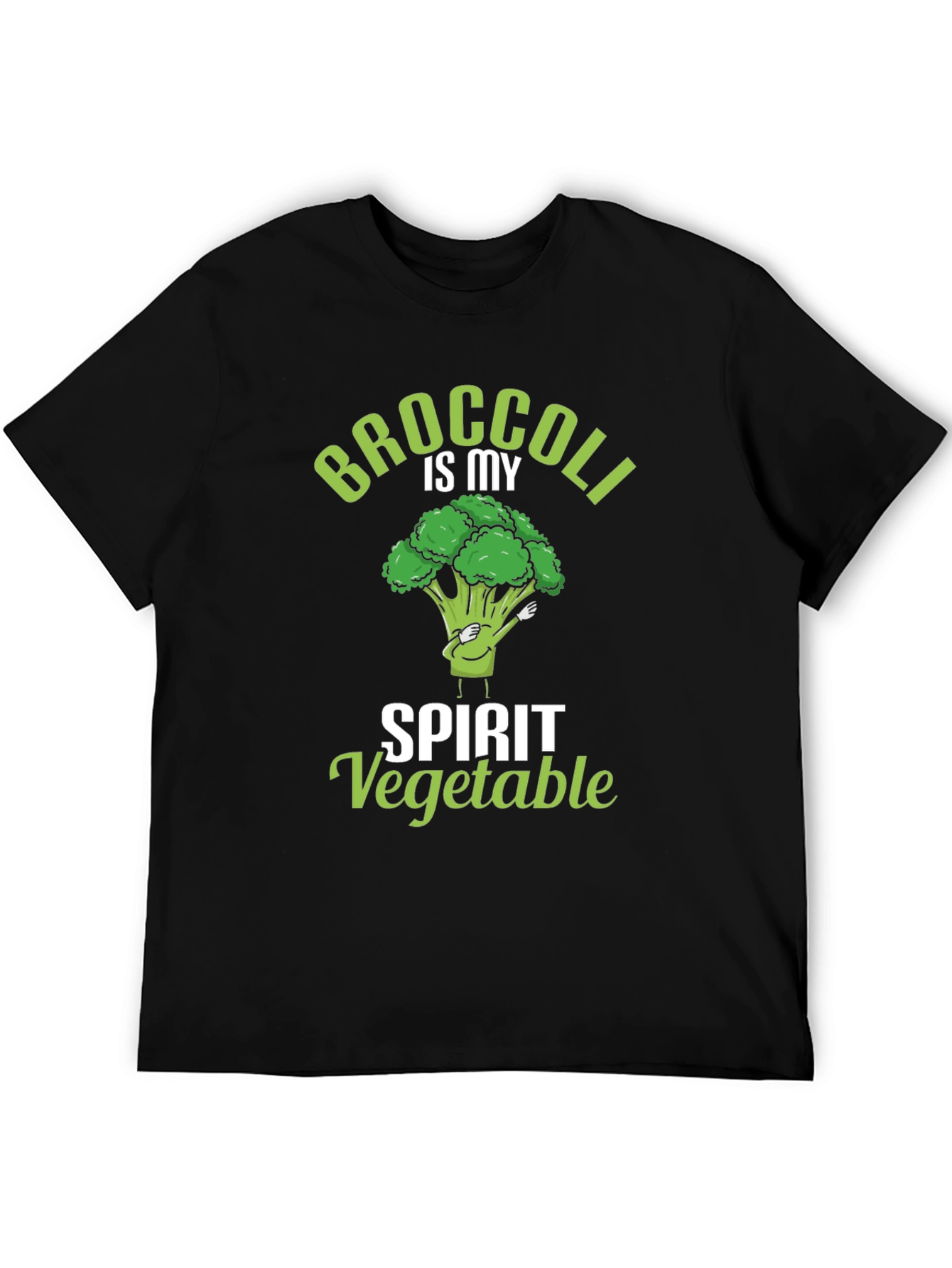 Broccoli is My Spirit Vegetable Black T-Shirt