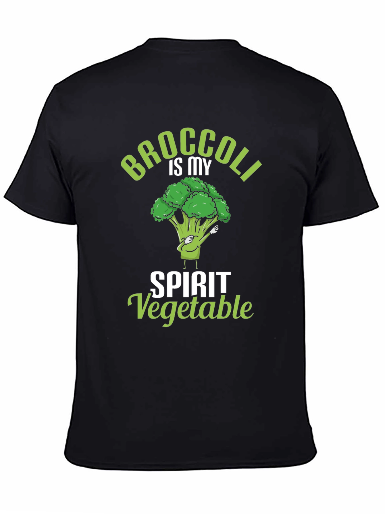Broccoli is My Spirit Vegetable Black T-Shirt