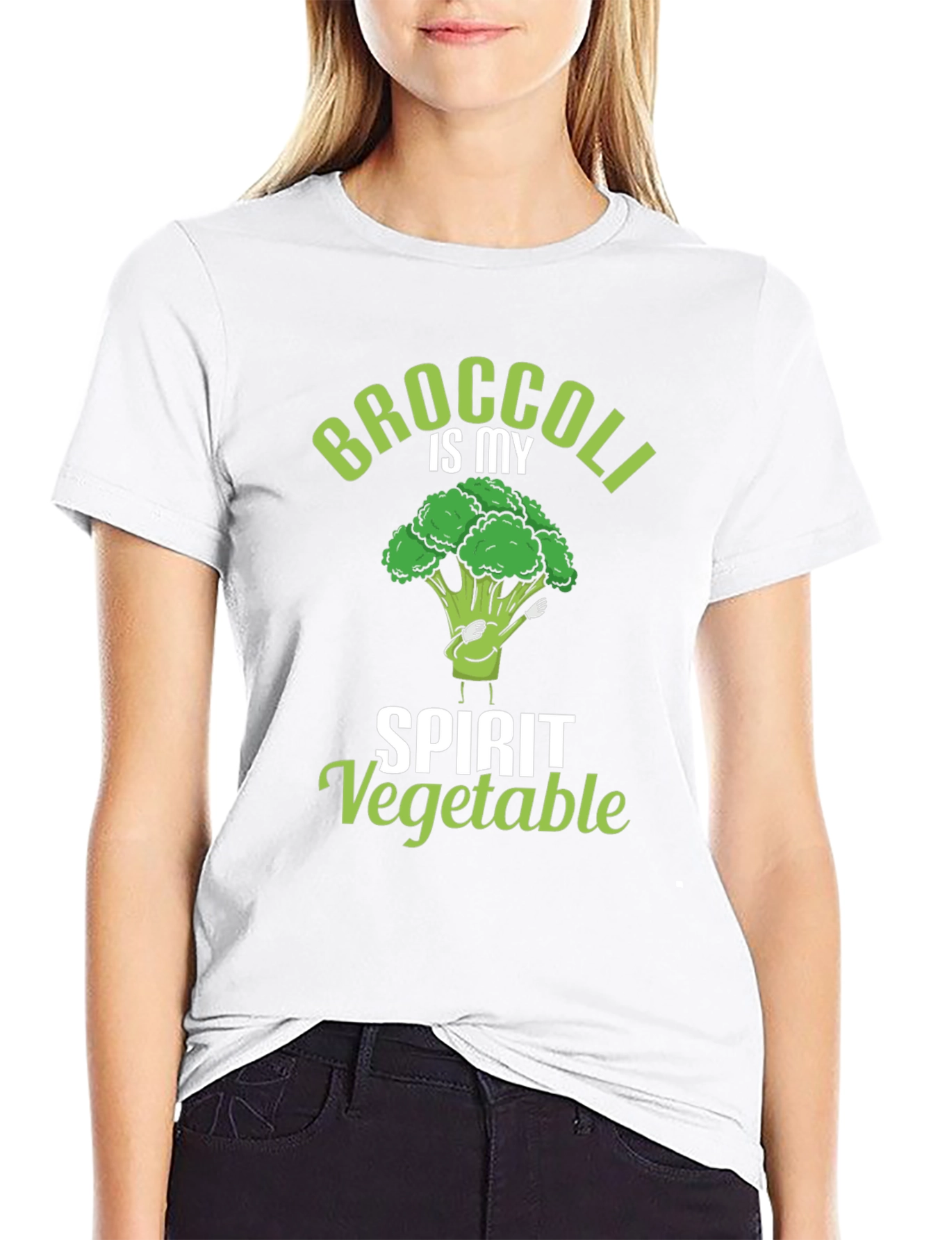 Broccoli is My Spirit Vegetable Black T-Shirt