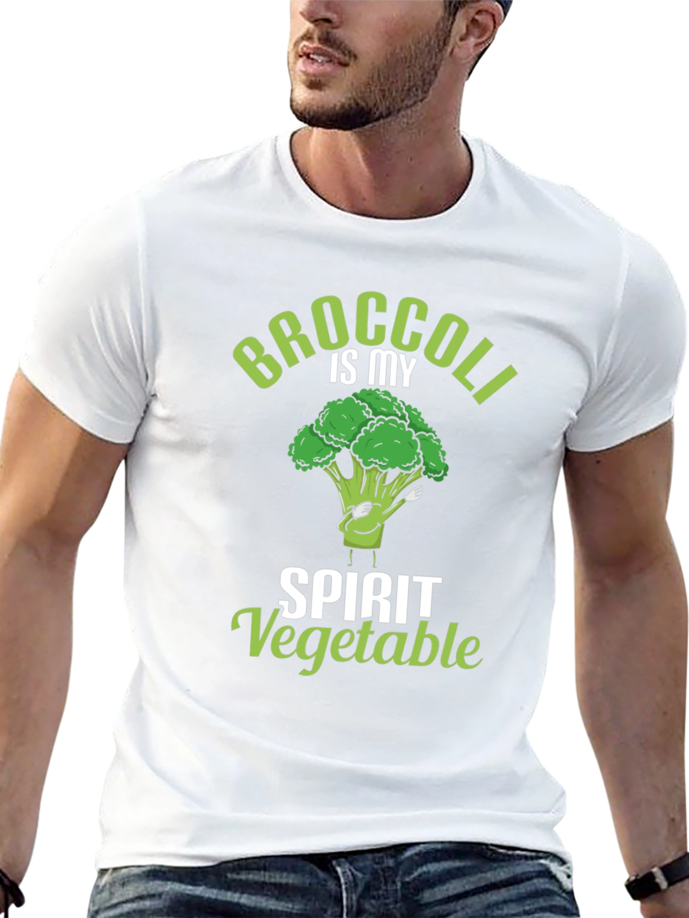 Broccoli is My Spirit Vegetable Black T-Shirt