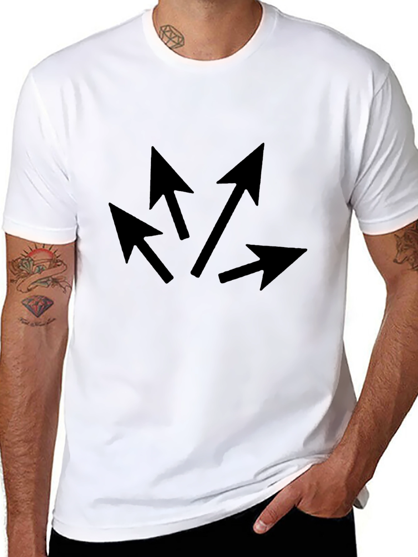 Arrows Graphic Black T-Shirt
