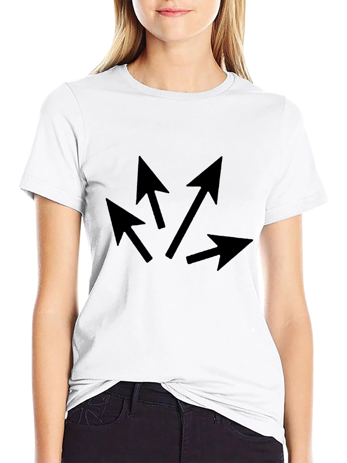 Arrows Graphic Black T-Shirt