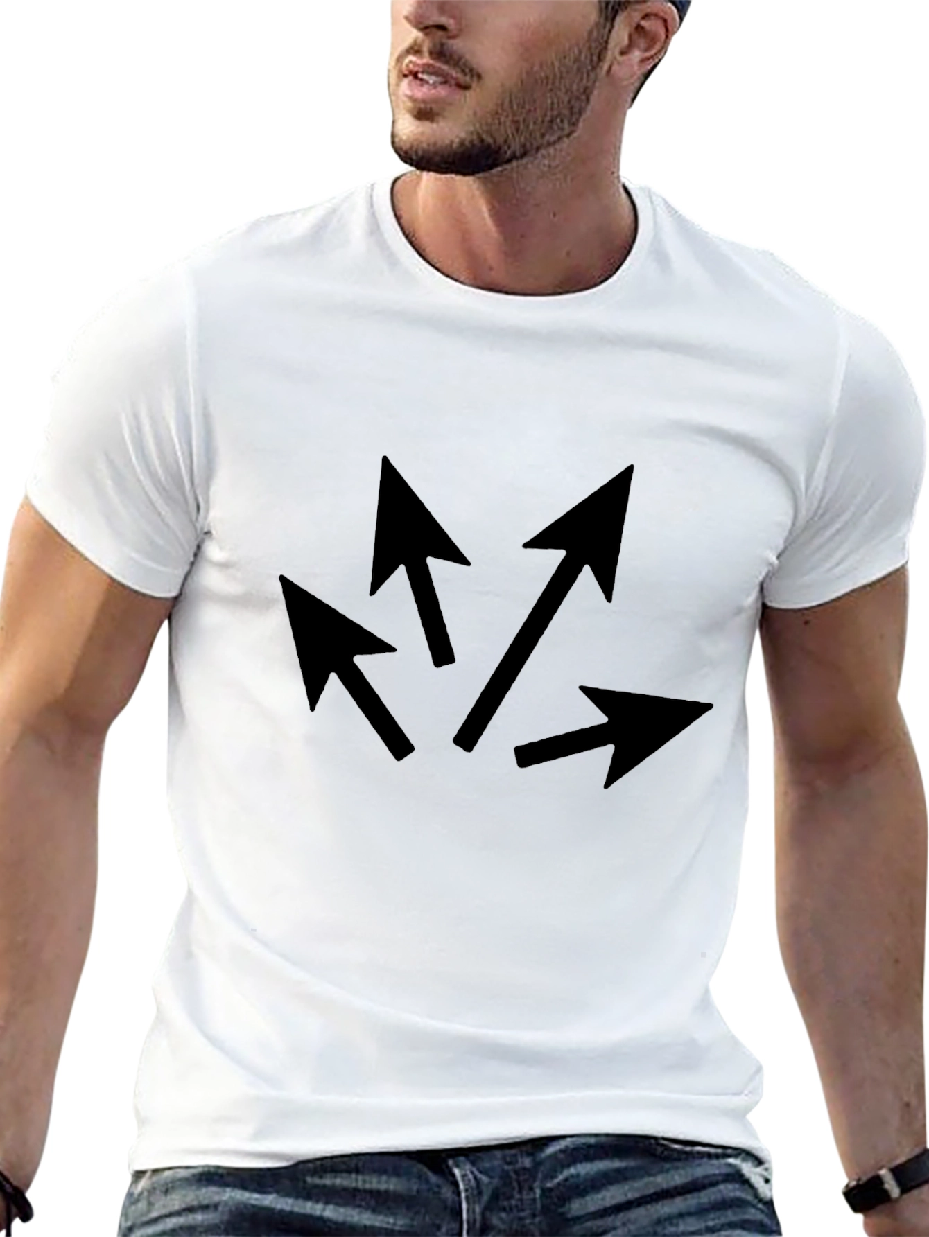 Arrows Graphic Black T-Shirt