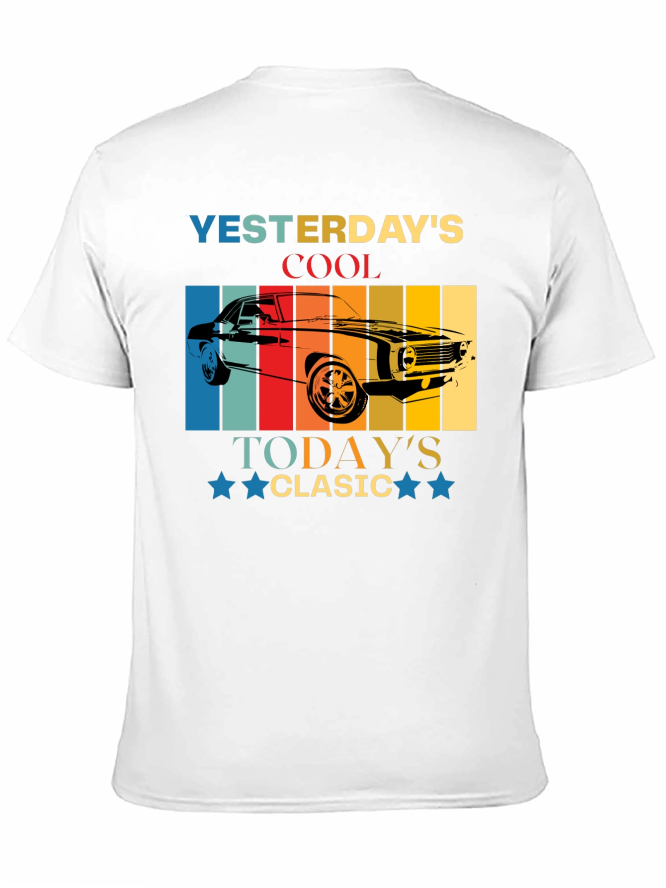 Yesterdays Cool Car Graphic T-Shirt