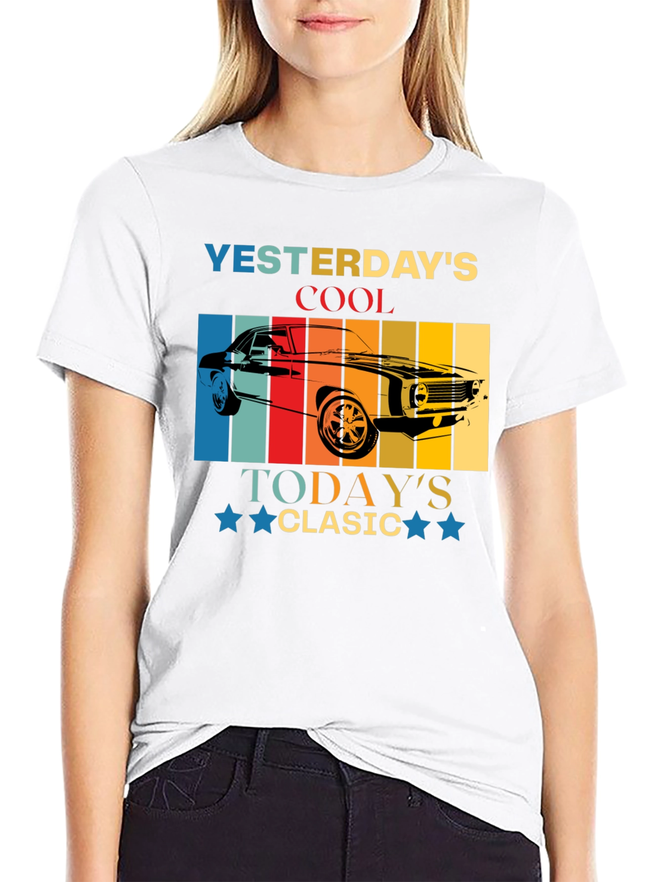 Yesterdays Cool Car Graphic T-Shirt