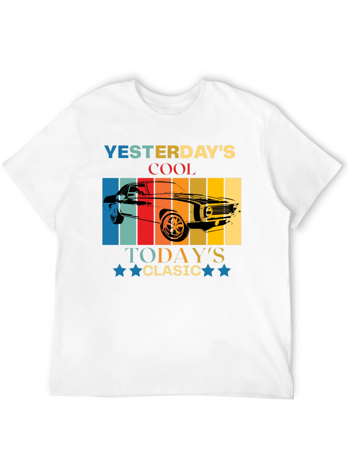 Yesterdays Cool Car Graphic T-Shirt