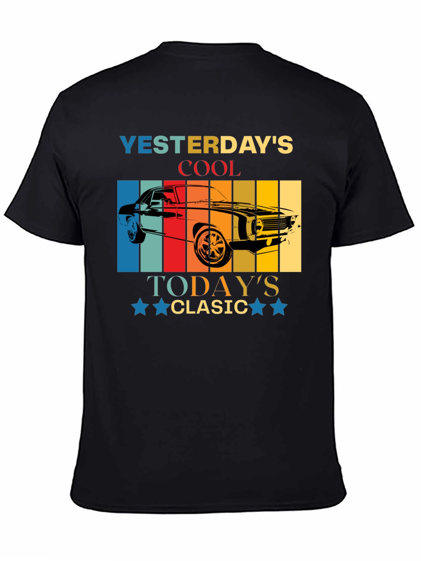 Yesterdays Cool Car Graphic T-Shirt