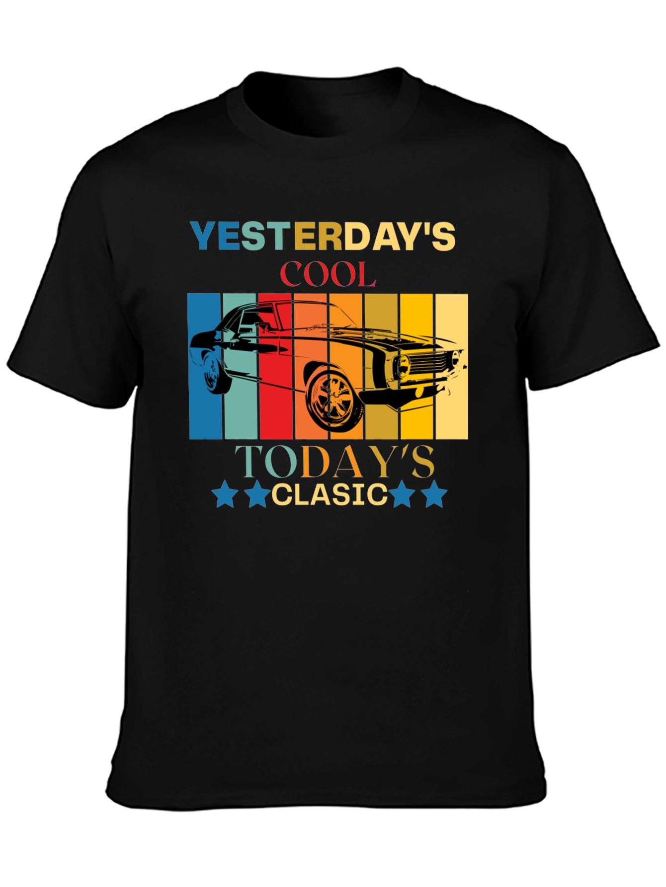 Yesterdays Cool Car Graphic T-Shirt
