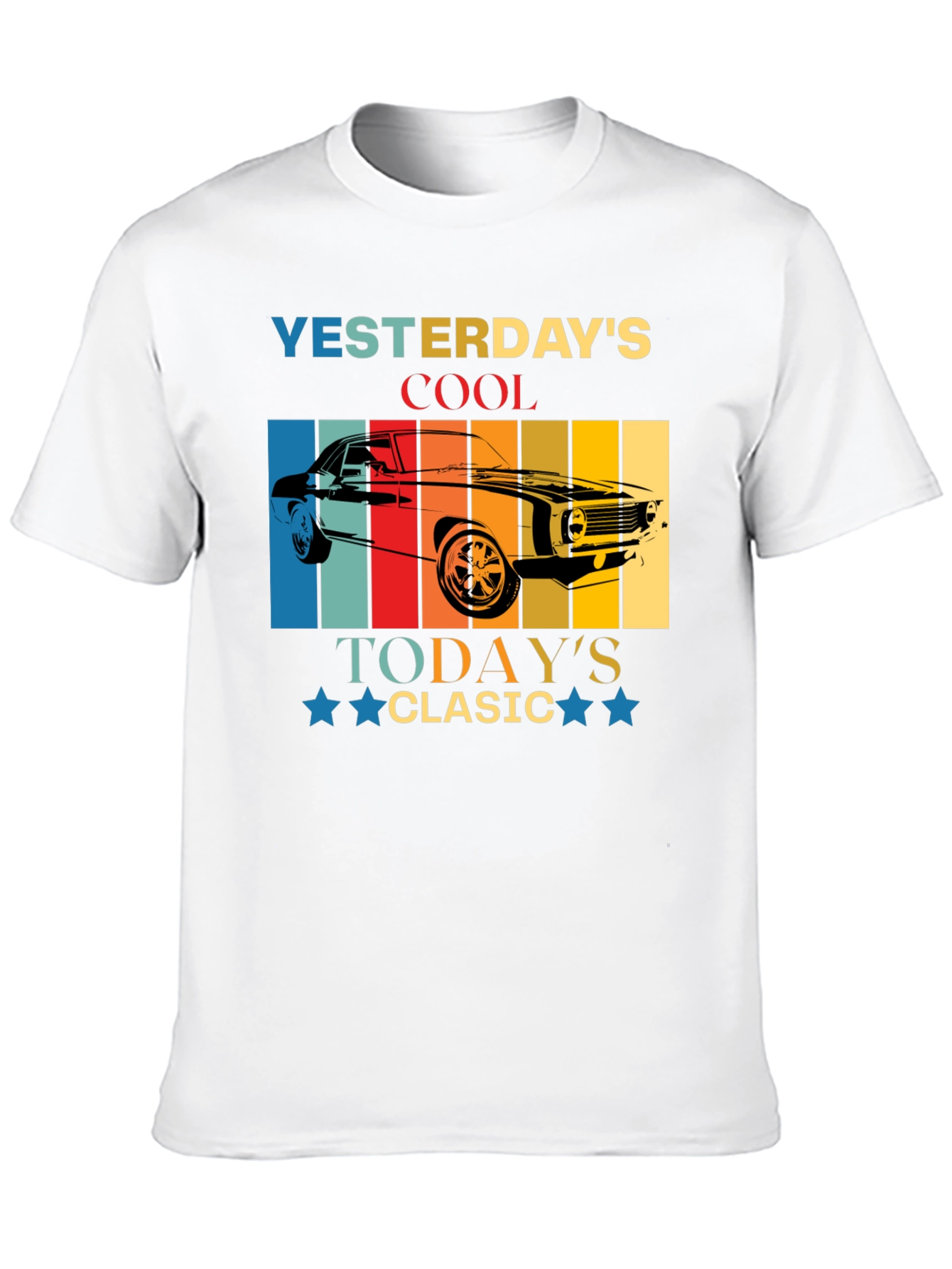 Yesterdays Cool Car Graphic T-Shirt