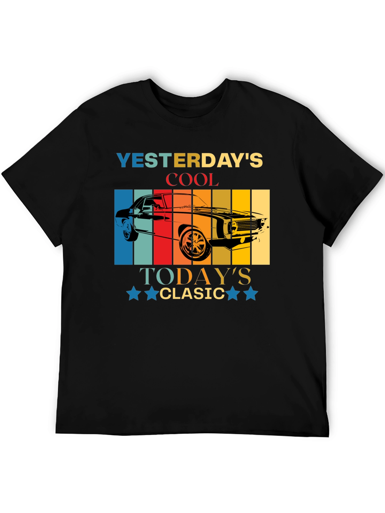 Yesterdays Cool Car Graphic T-Shirt