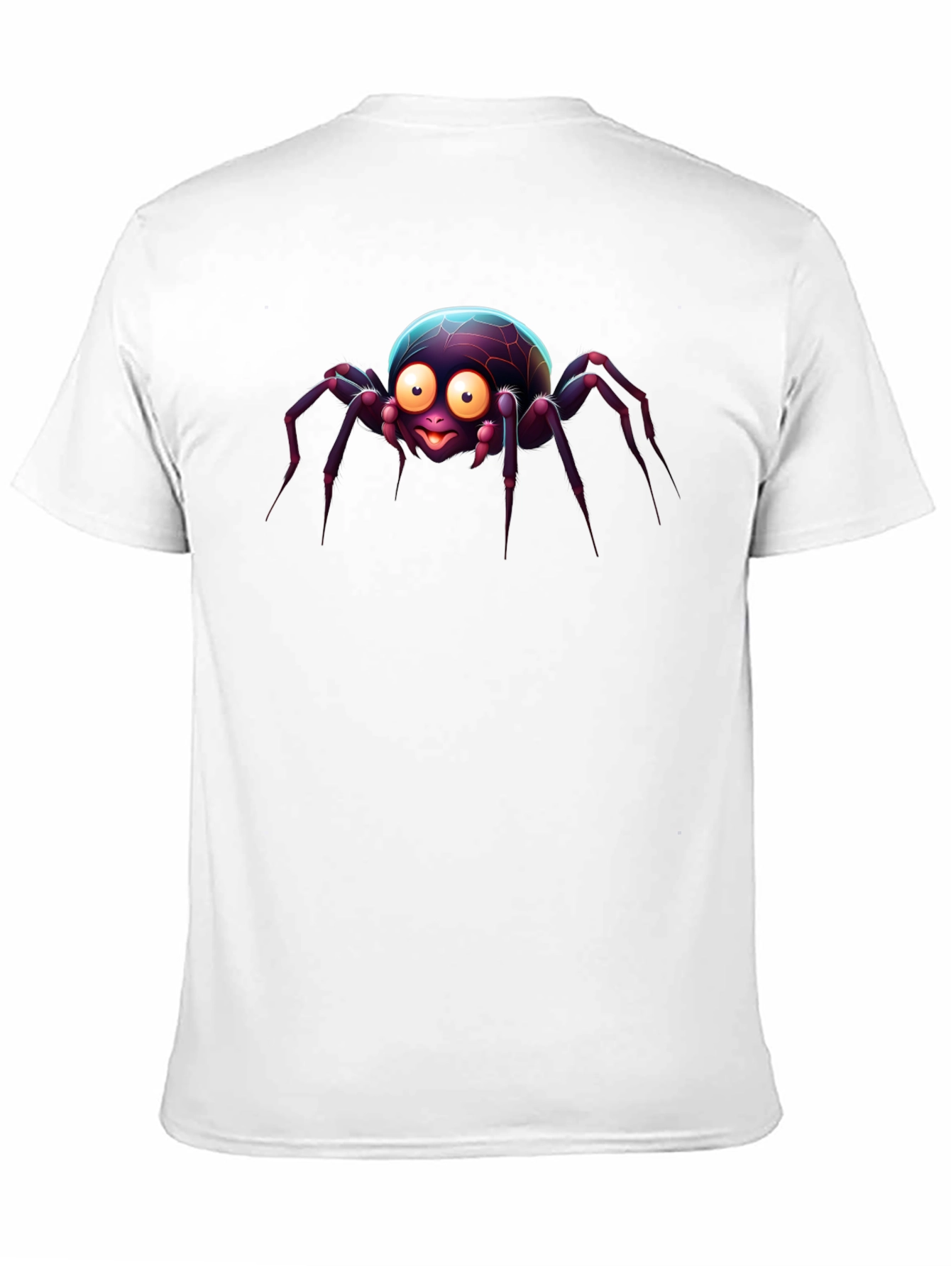 Cute Cartoon Spider Black T-Shirt