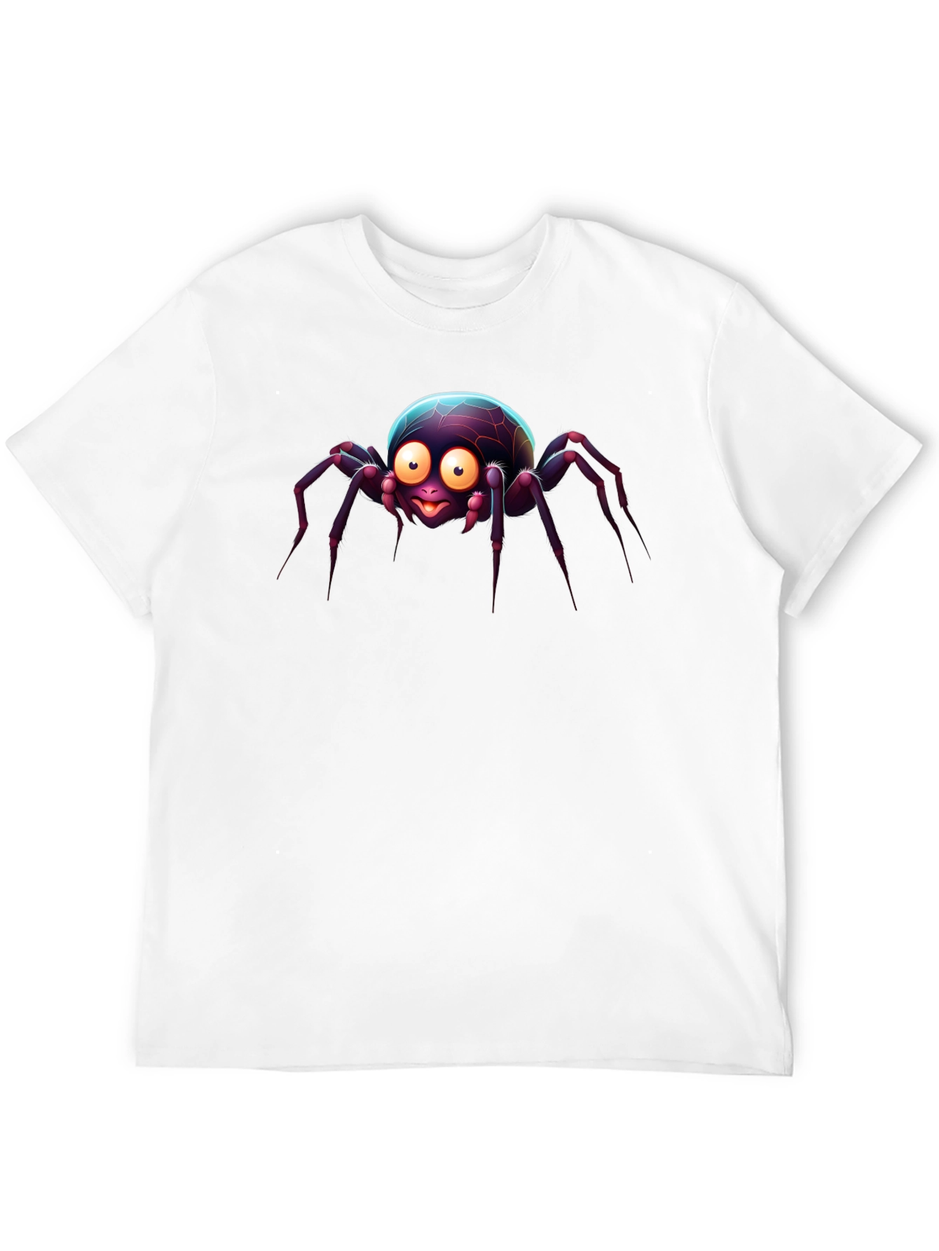Cute Cartoon Spider Black T-Shirt