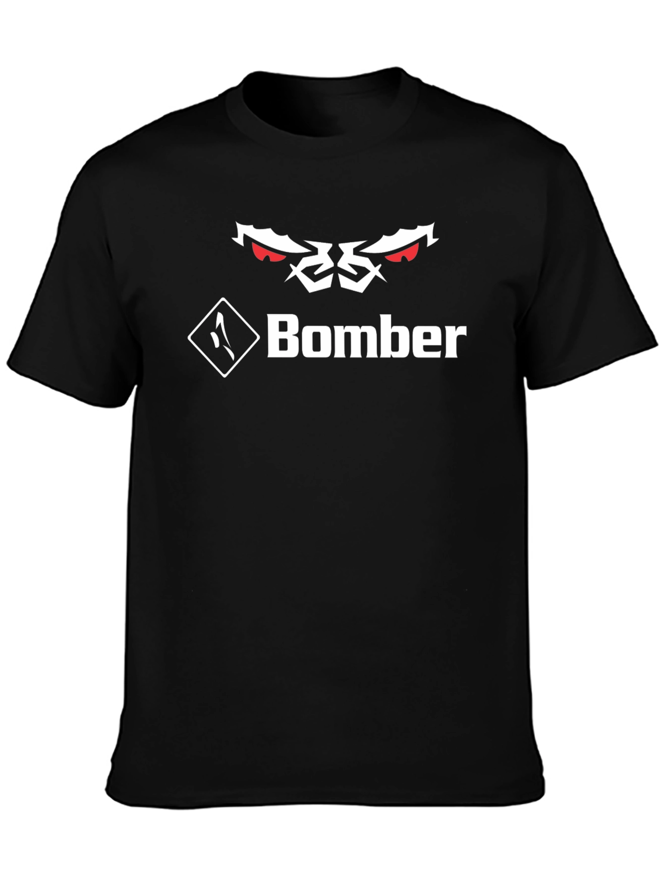 Bomber Graphic Tee - Black Crew Neck T-Shirt