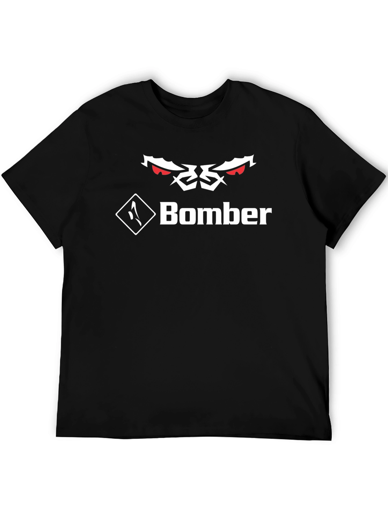 Bomber Graphic Tee - Black Crew Neck T-Shirt